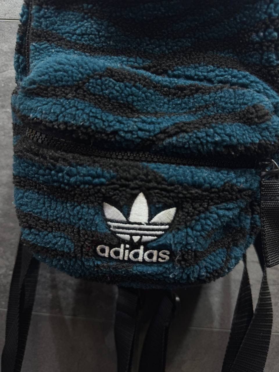 Adidas Adidas MINI BACKPACK teddy fur fleece Zebra Women’s Size ONE SIZE - 2 Thumbnail
