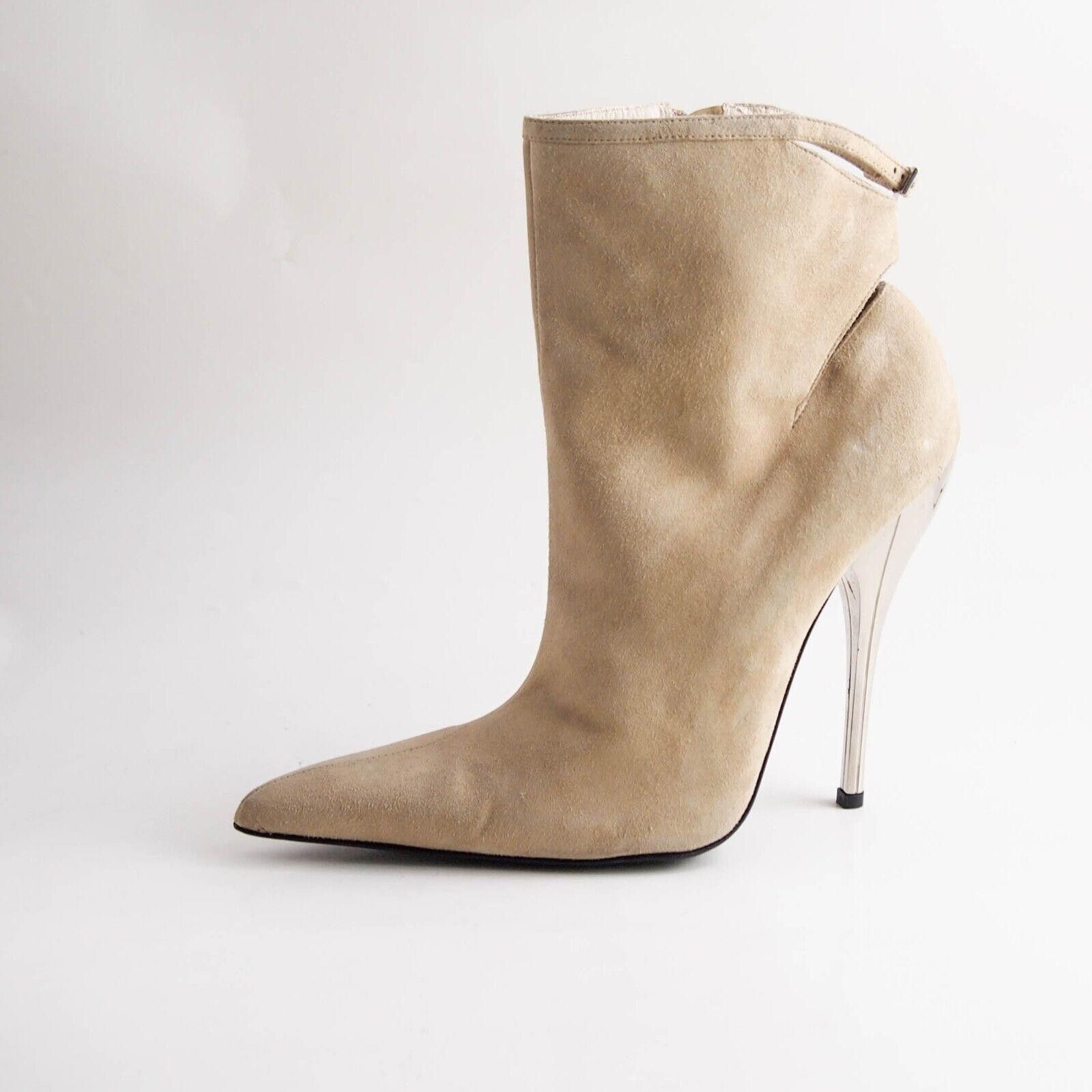 Versace Versace Cutout Booties High Heel Beige Suede US 10 EU 40 Size US 10 / IT 40 - 2 Thumbnail