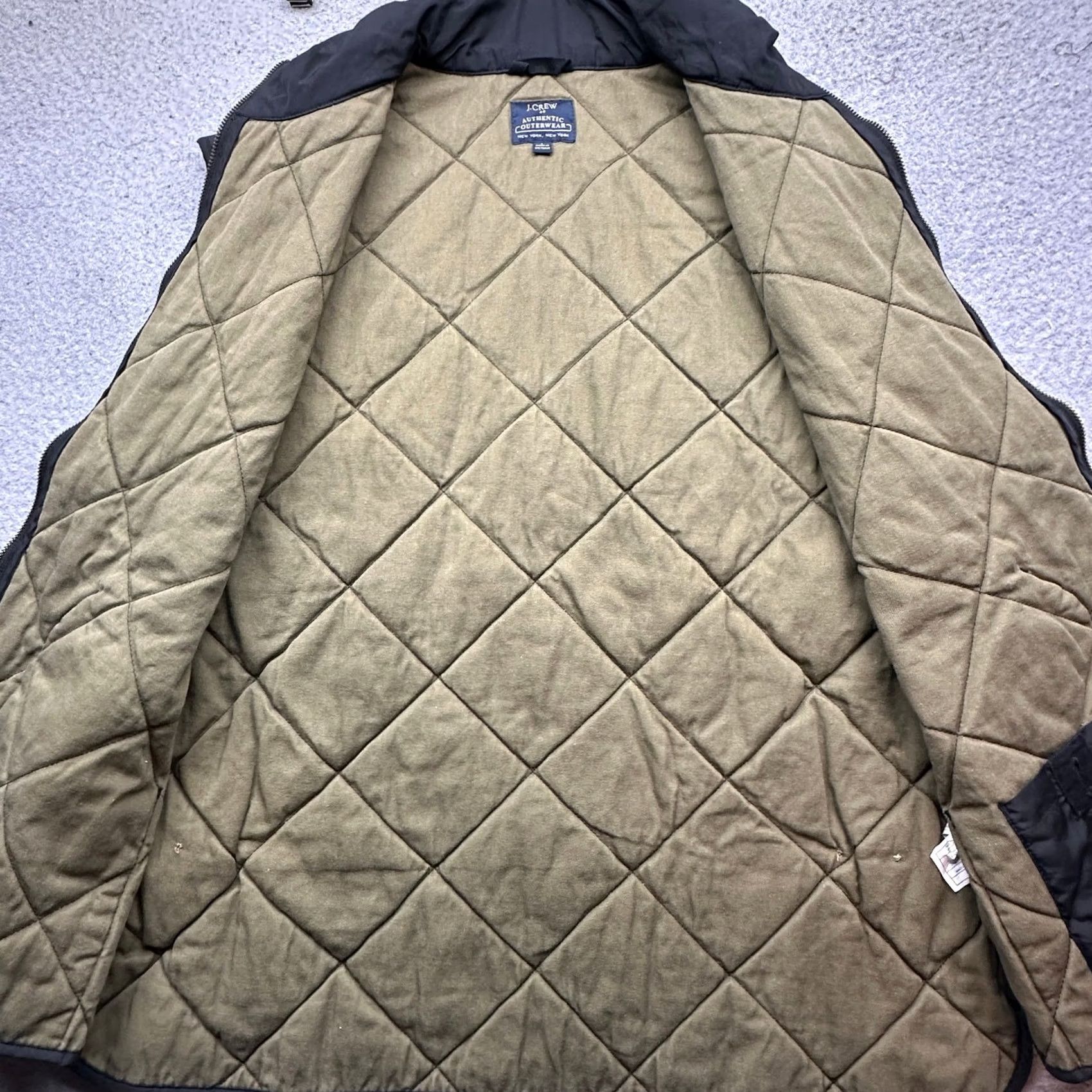 J.Crew J.CREW Walker Vest Quilted Full Zip Mens Large Navy Blue Black Green 47752 Size US L / EU 52-54 / 3 - 7 Thumbnail