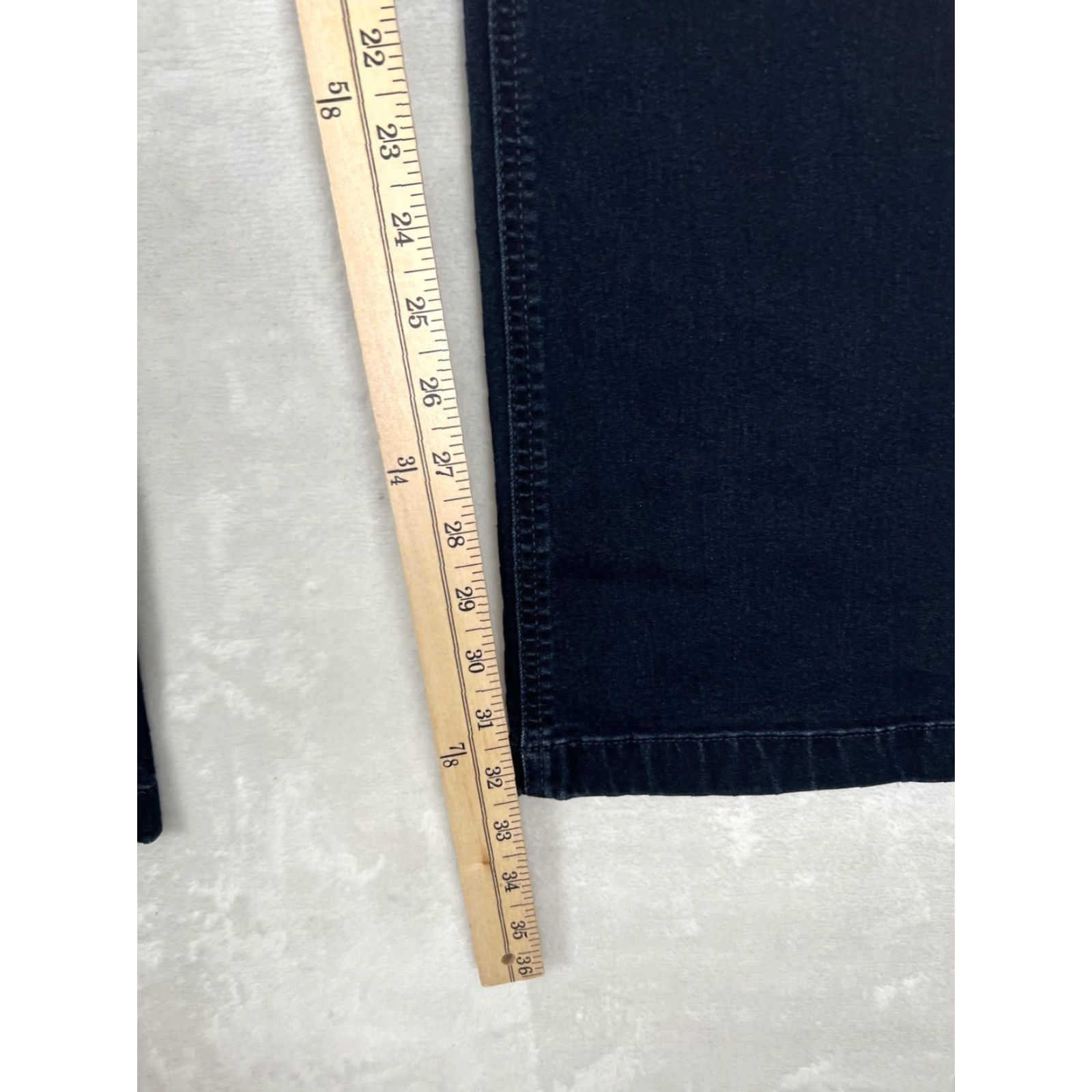 Mossimo Mossimo Jeans Womens 14 Dark Wash Mid Rise Flare Denim Pants 5-Pocket Stretch Size 36" / US 14 / IT 50 - 3 Thumbnail