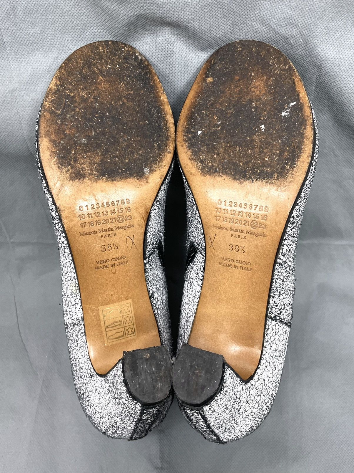 Maison Margiela Maison Martin Margiela Line 22 Cracked Peep-Toe Ankle Boots Size US 8.5 / IT 38.5 - 16 Thumbnail