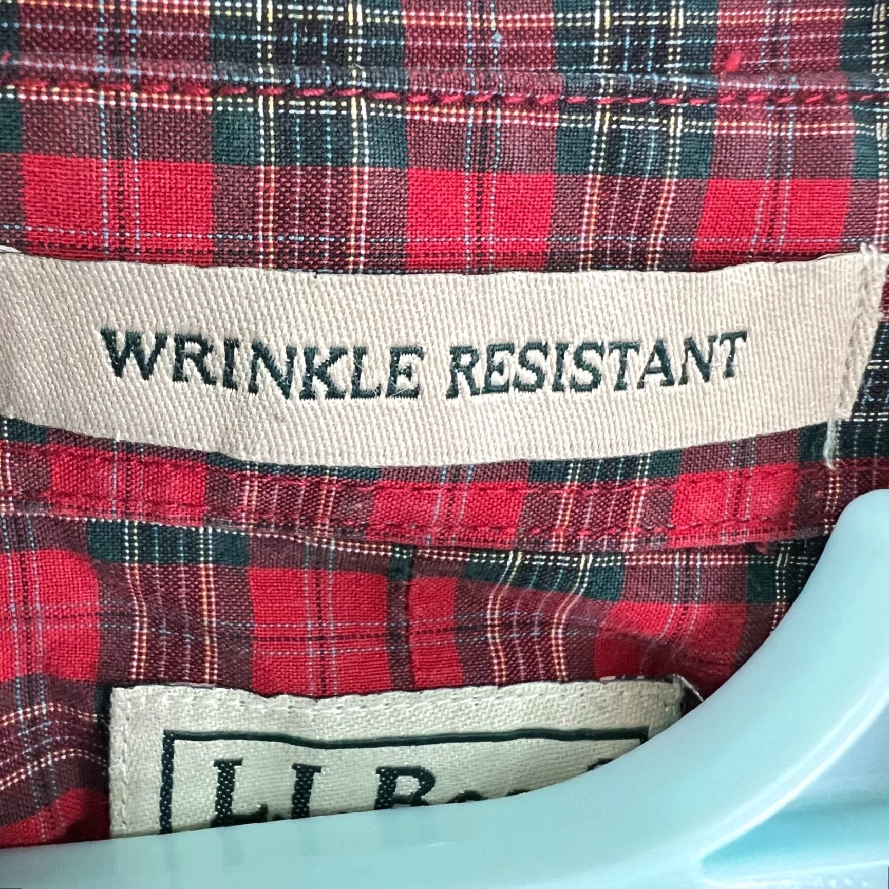 Vintage L.L. Bean Wrinkle Resistant Plaid Button Down Shirt Men's Size L Red Long Sleeve Size US L / EU 52-54 / 3 - 7 Thumbnail