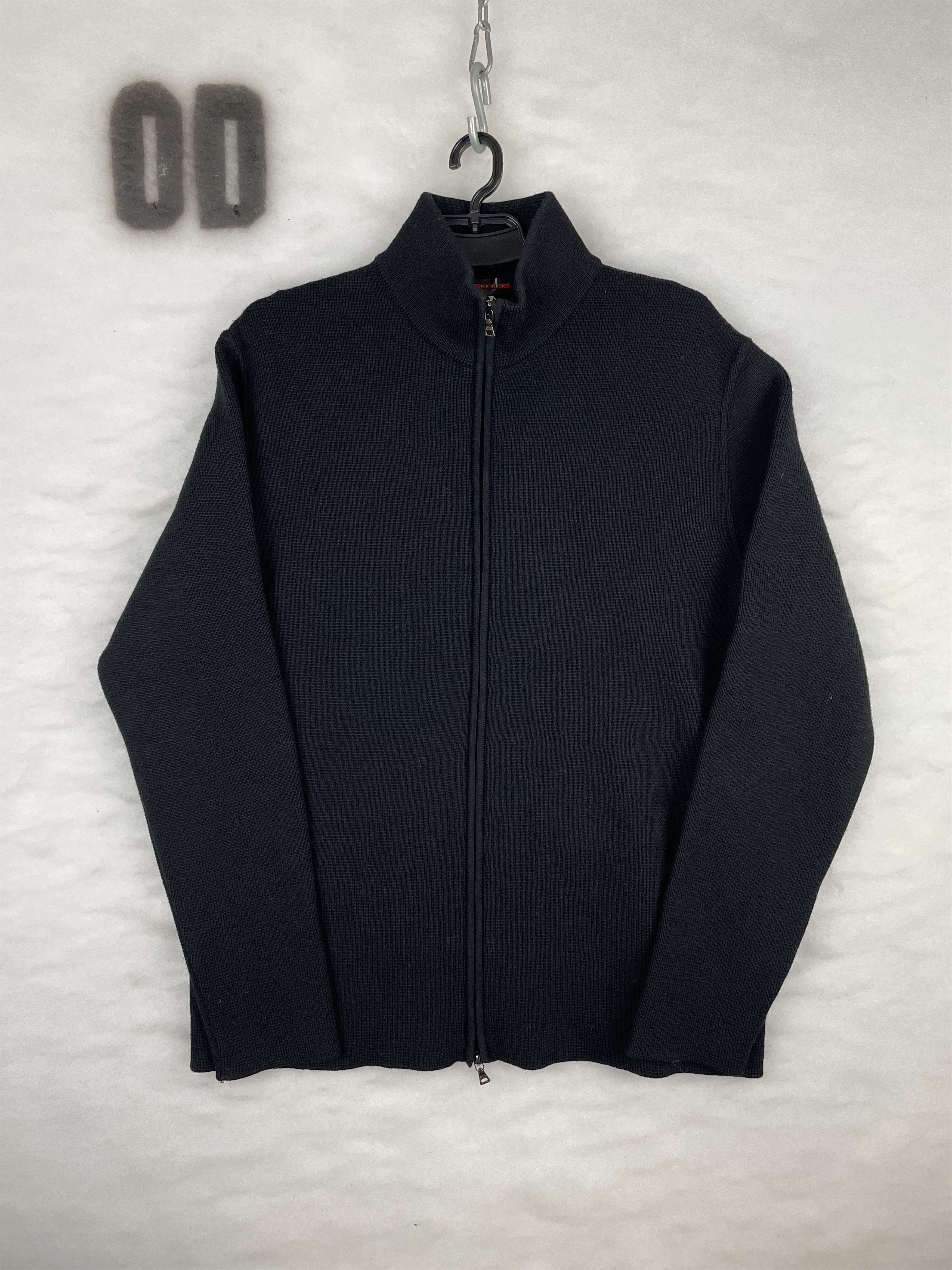 Prada Vintage Prada Sport Zip Up Knit Sweater Size XL | Grailed