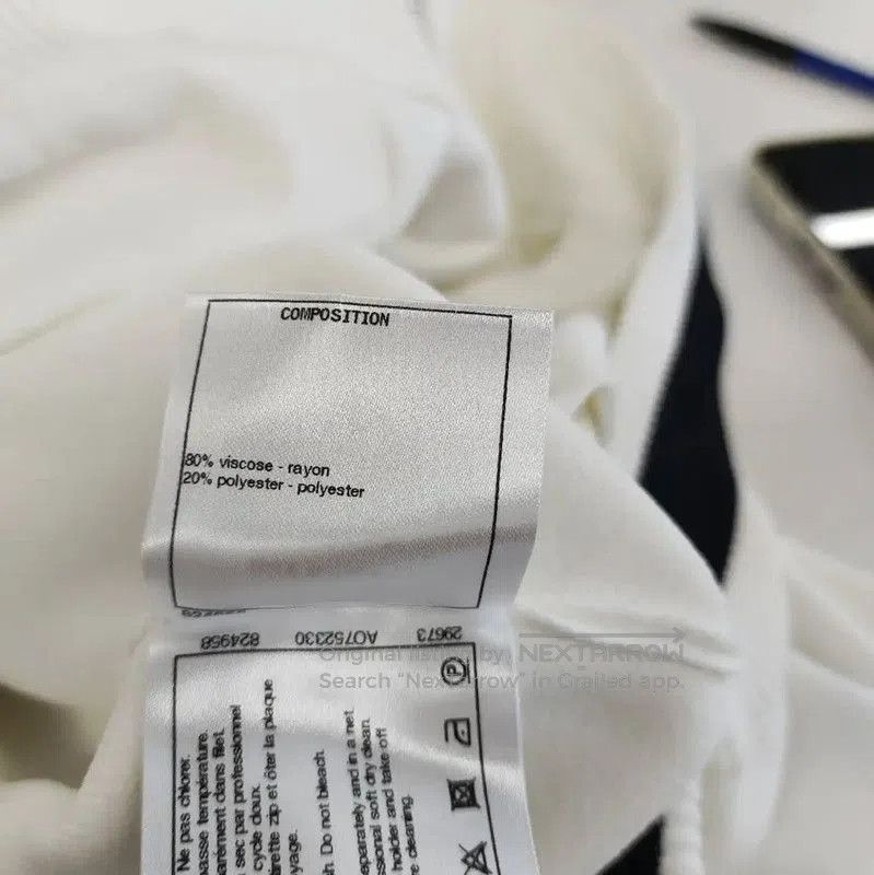 Chanel Chanel White Women's Jacket with Dark Accents . Size L / US 10 / IT 46 - 5 Thumbnail