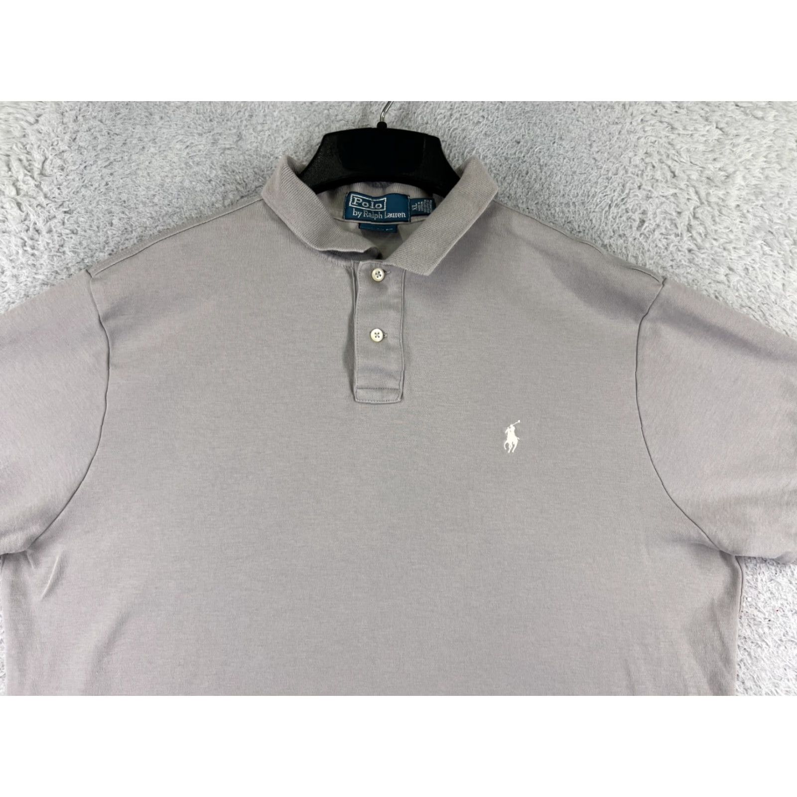 Ralph Lauren VINTAGE Ralph Lauren Polo Shirt Mens XL Gray Cotton Jersey Golf Shirt Size US XL / EU 56 / 4 - 6 Thumbnail