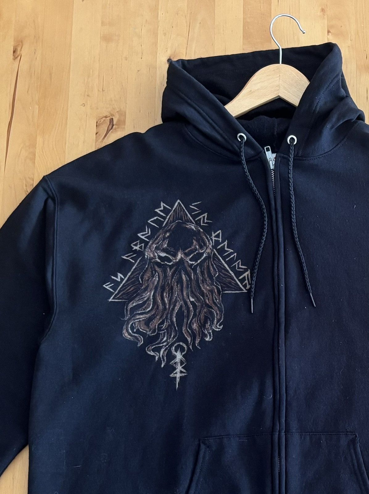 Handmade × Hanes “Eldritch” -Hand-Bleach-Painted Hoodie Size US XL / EU 56 / 4 - 3 Thumbnail