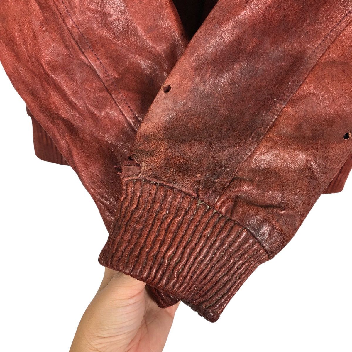 Avirex 🔥90’s VINTAGE GEUINE LEATHER BOMBER JACKET AVIREX USA Size US L / EU 52-54 / 3 - 12 Thumbnail