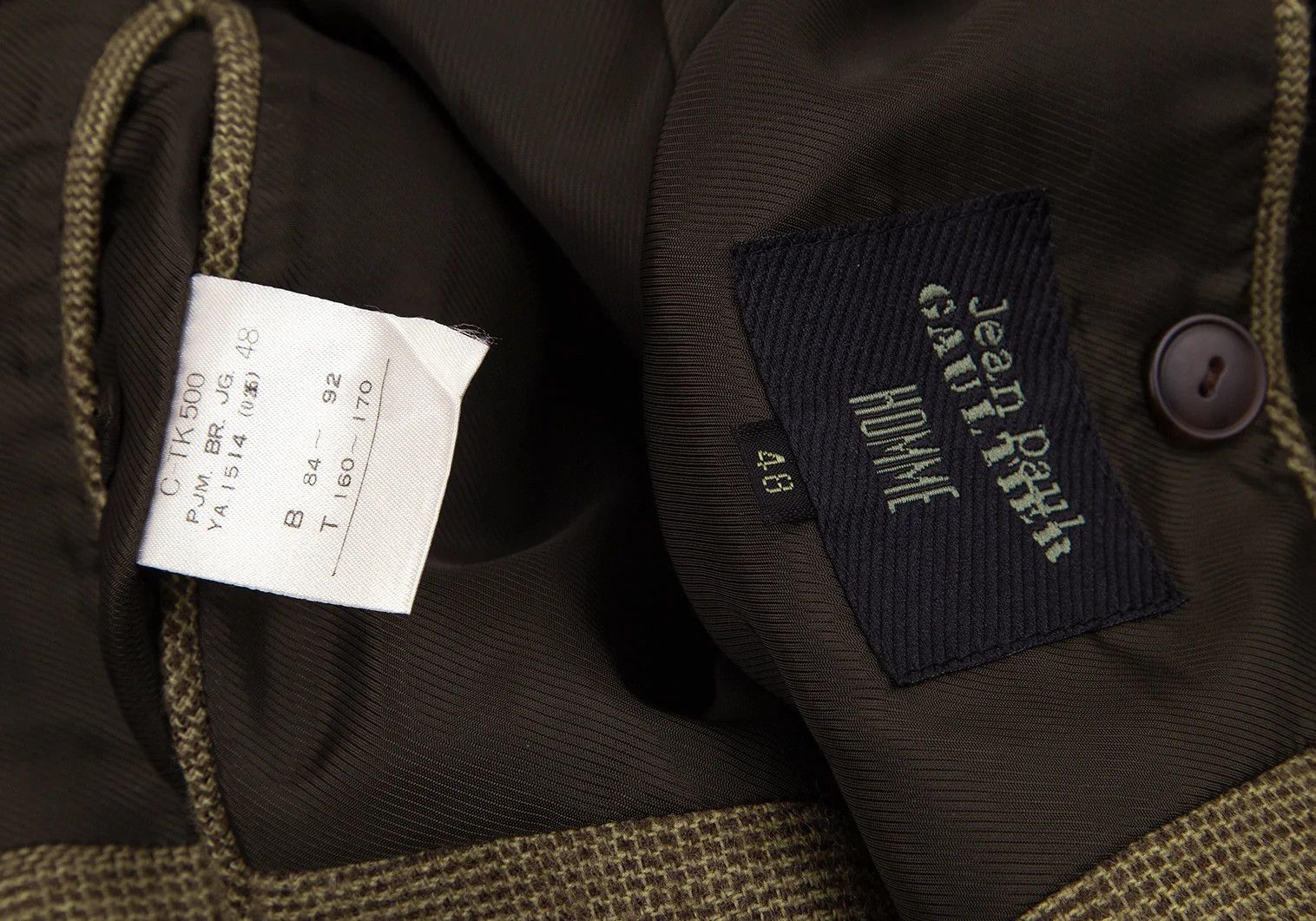 Jean Paul Gaultier Wool-Poly Check Patch Pocket Jacket in Brown Size 48 Size US M / EU 48-50 / 2 - 16 Thumbnail