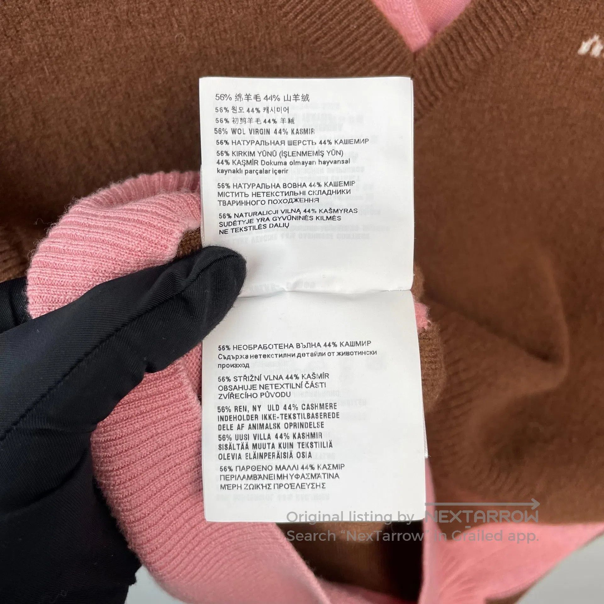 Miu Miu Miu Miu Coffee and pink color block short-sleeve knit polo Size XS / US 0-2 / IT 36-38 - 8 Thumbnail