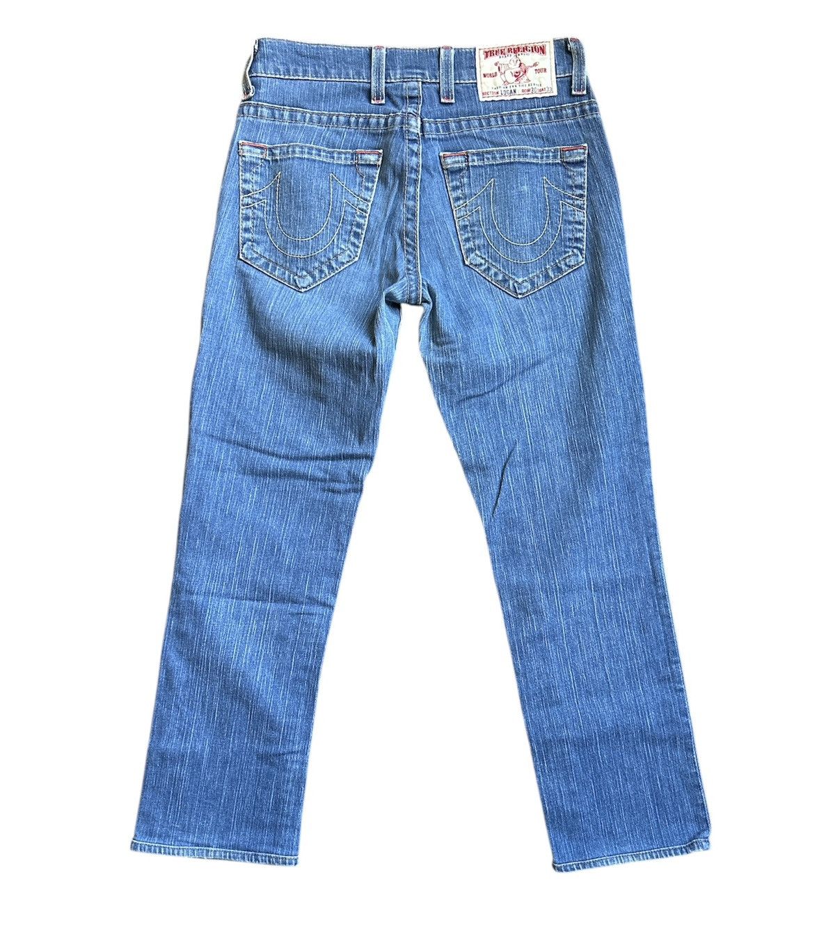 True Religion × Vintage True Religion Blue Logan Relaxed Straight Jeans Size: 30x33 Size US 30 / EU 46 - 3 Thumbnail