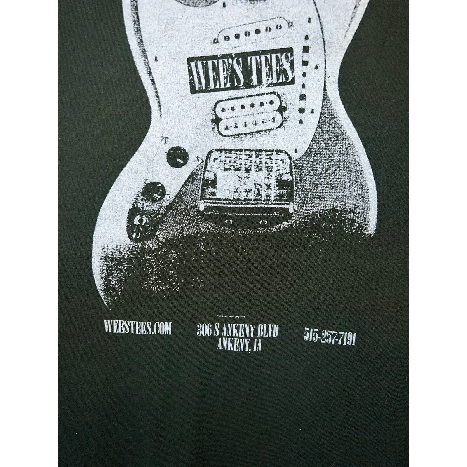 Gildan Vintage Wees Tees Shirt Green Guitar Music Graphic Tee 2000s Size US XL / EU 56 / 4 - 4 Thumbnail