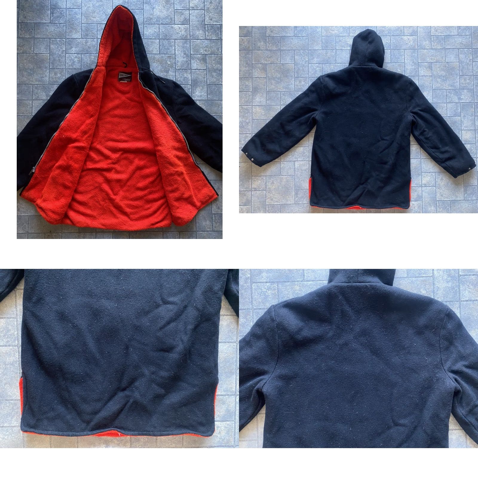 Vintage VINTAGE Grandstander by Campus Black Coat 40 Long Jacket Red Lining USA Made Mens Size US XXS / EU 40 - 9 Thumbnail