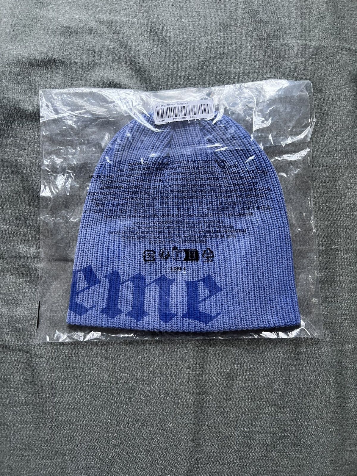 Supreme Supreme Old English Printed Beanie Blue Size ONE SIZE - 2 Thumbnail