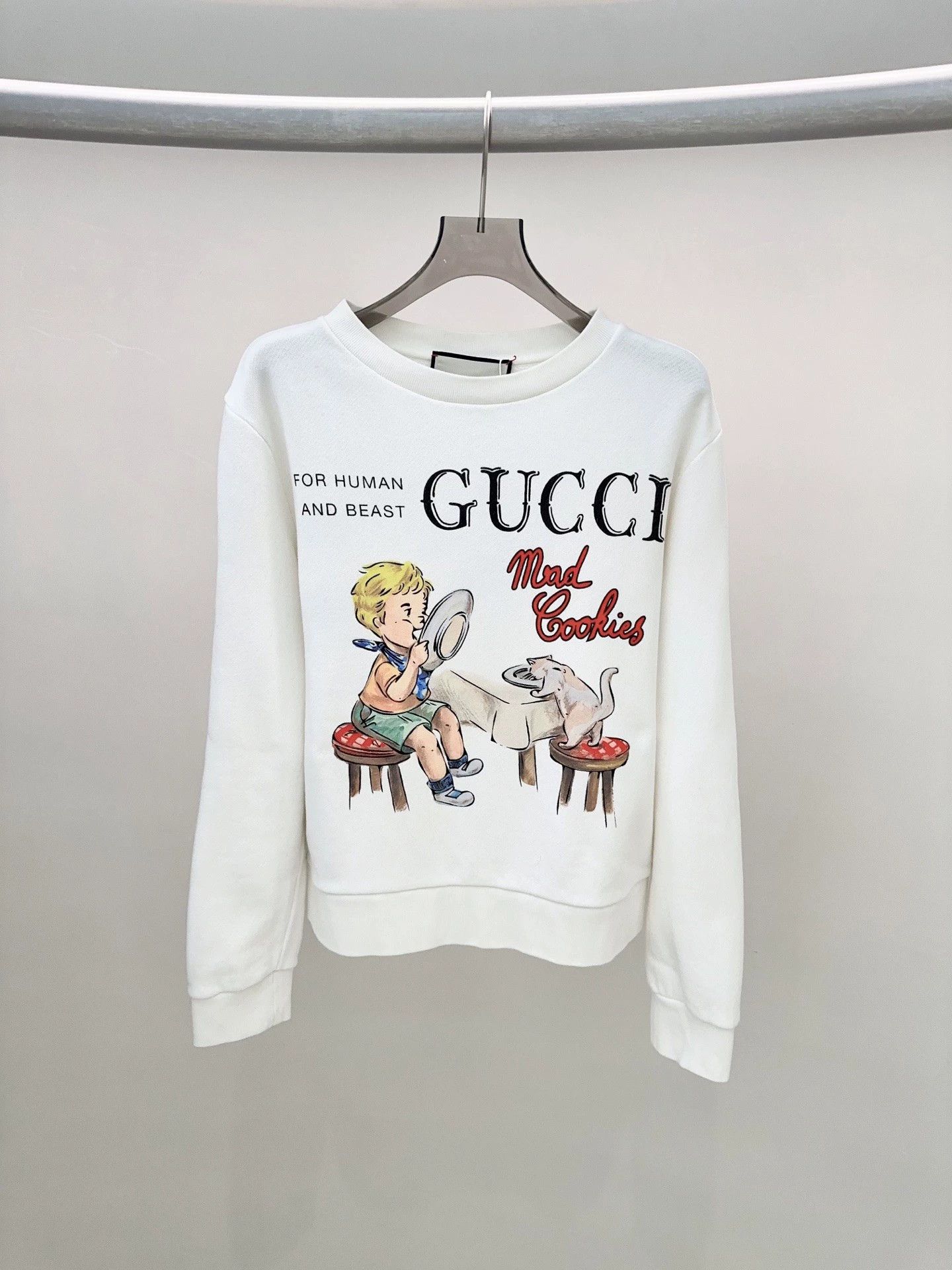 Gucci Gucci white print sweatshirt S used stained yellowed Size US S / EU 44-46 / 1 - 1 Thumbnail