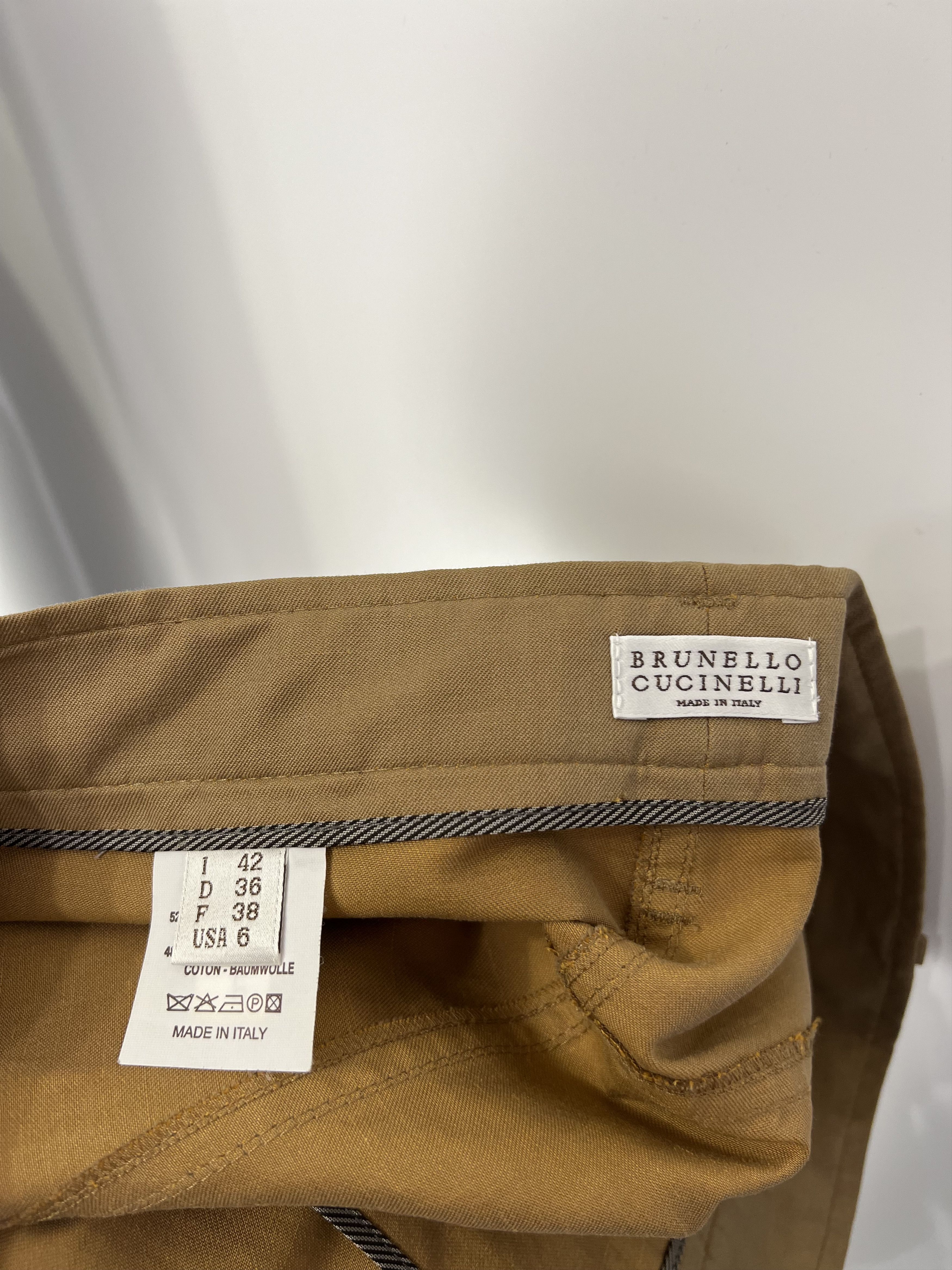 Brunello Cucinelli Brunello Cucinelli Womens Ramie/Cotton Pants Size IT42 Size 28" / US 6 / IT 42 - 4 Thumbnail