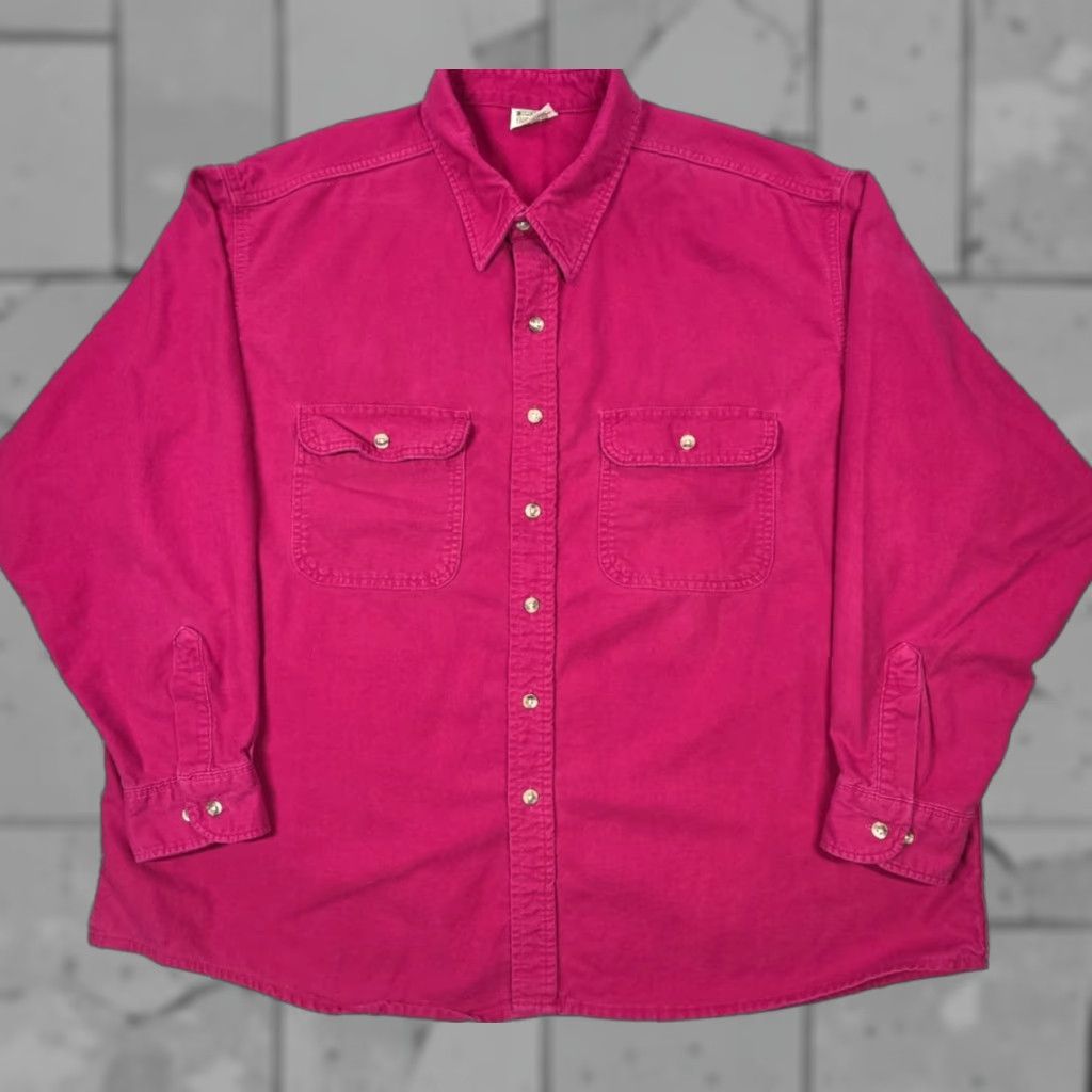 Vintage VINTAGE Five Brothers Shirt Heavyweight Flannel Red Button-Up Mens 3XL Workwear 80s Casual Rugged Plaid Heavyweight Cotton Chamois Outdoors Vntg Size US XXL / EU 58 / 5 - 1 Thumbnail