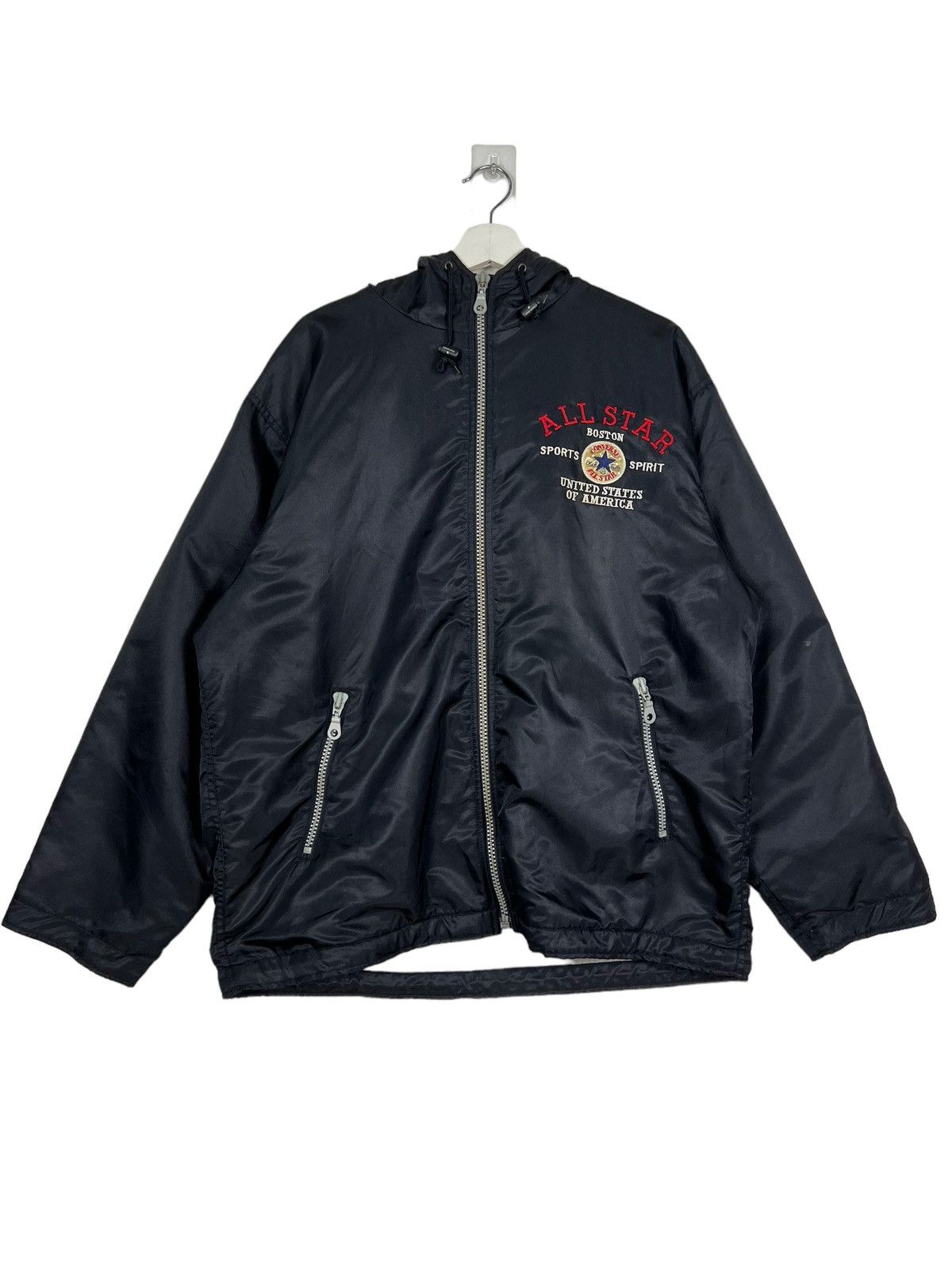 Converse 🔥 VINTAGE CONVERSE HOODIES JACKET BIG LOGO Size US L / EU 52-54 / 3 - 3 Thumbnail
