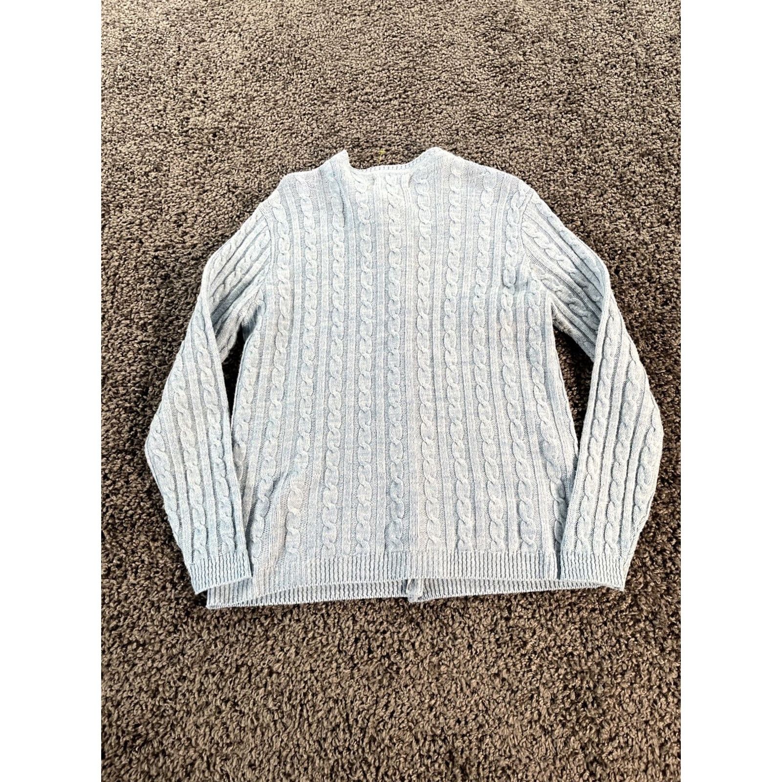Vintage VINTAGE Rosanna Cardigan Woman L Orlon Acrylic Knit Lace Powder Blue 1970s Granny Chic Womens Size L / US 10 / IT 46 - 5 Thumbnail