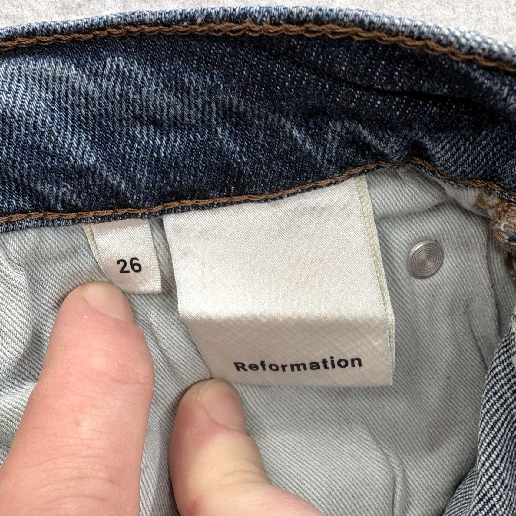 Reformation Reformation Serena High Rise Skinny Jeans Womens 26 Blue Stretch Denim Kasai Size 26" / US 2 / IT 38 - 6 Thumbnail