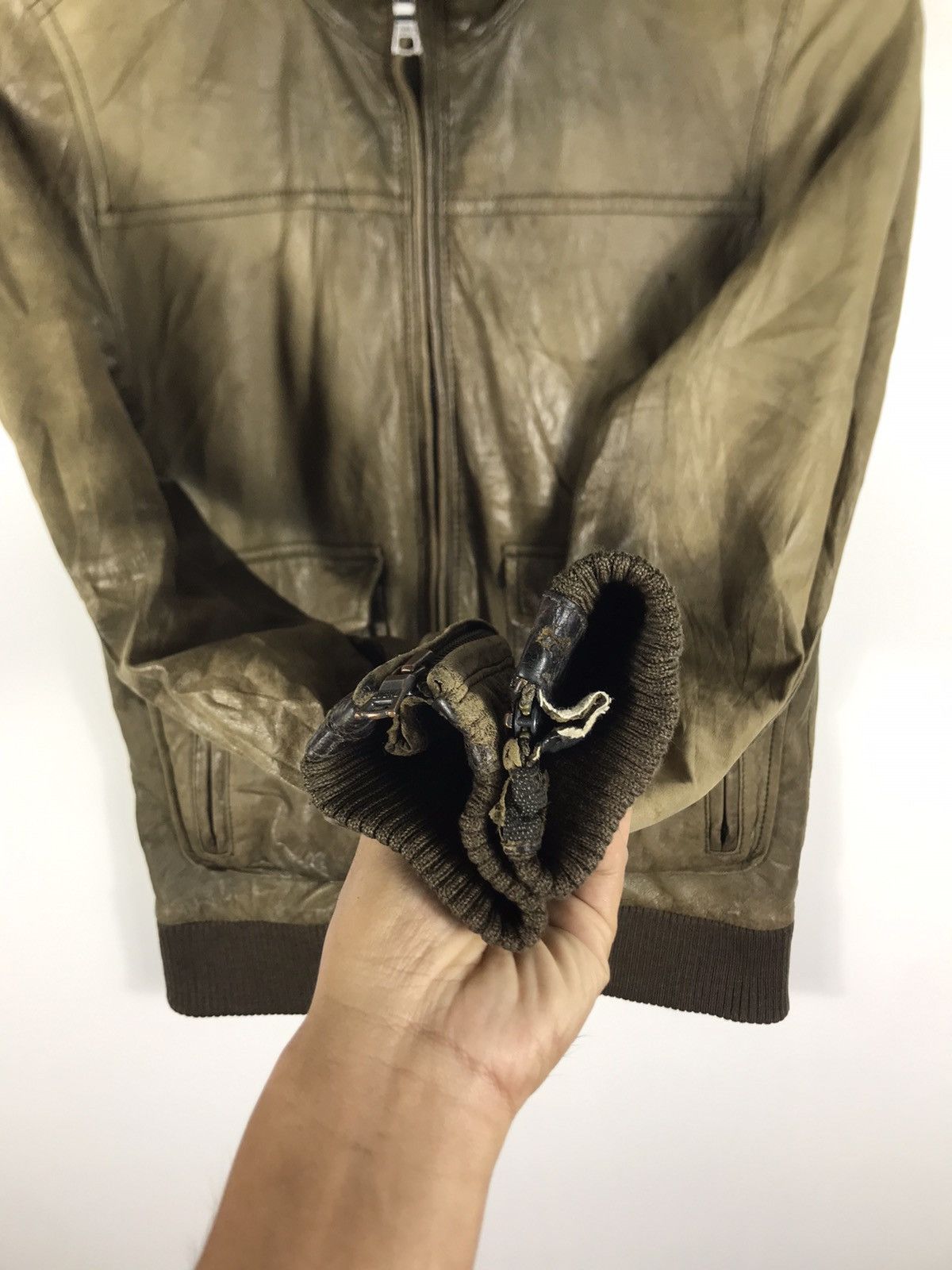Ships Jet Blue ⚡️Vintage Ships Jet Blue Distressed Leather Jacket Size US S / EU 44-46 / 1 - 9 Thumbnail
