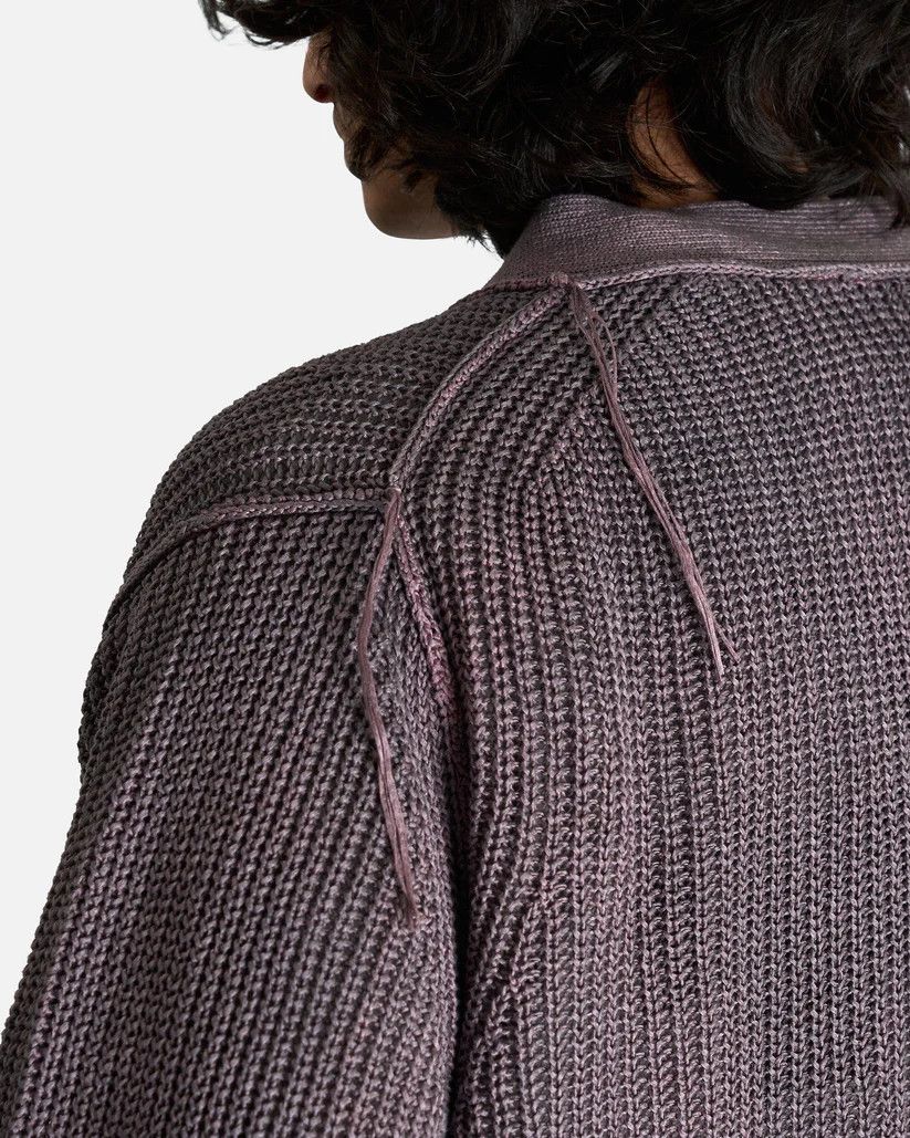 Sacai o1s1v1r1oon0925 Garment Dye Knit Cardigan in Pink Size US XL / EU 56 / 4 - 5 Thumbnail