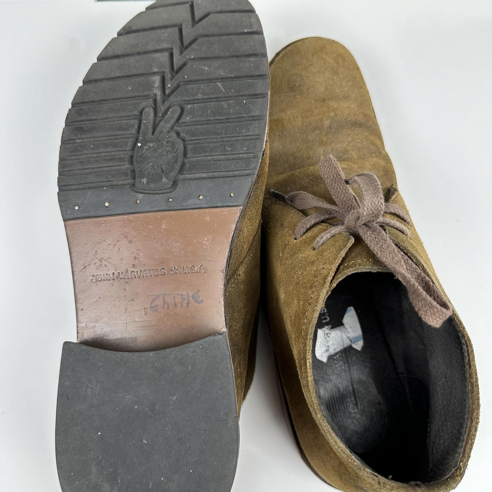 Designer John Varvatos Brown Suede Leather Lace Up Chukka Boot 8.5 Size US 8.5 / EU 41-42 - 5 Thumbnail