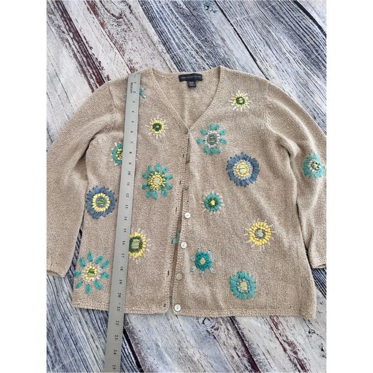 Northern Isles Vintage Northern Isles Beige Floral Embroidered Silk/Linen C Size M / US 6-8 / IT 42-44 - 8 Thumbnail