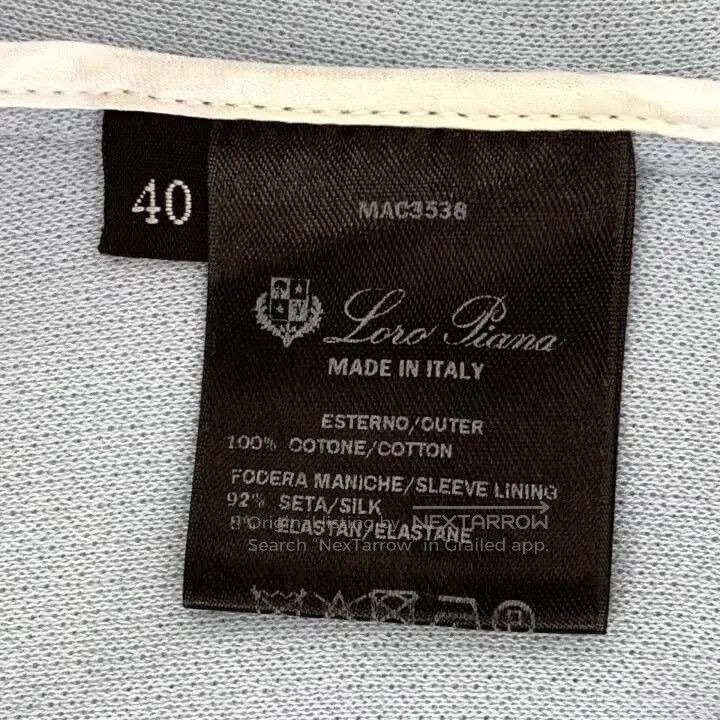 Loro Piana Loro Piana Light Blue Stripe Cotton Jacket. Size US L / EU 52-54 / 3 - 6 Thumbnail