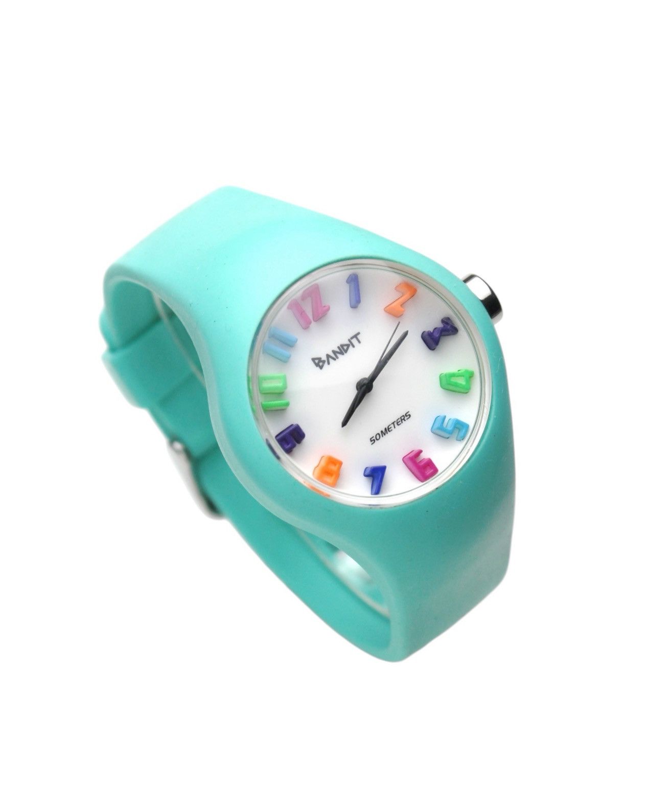 Japanese Brand 2000S BANDIT SOMETERS SILICONE 3D NUMBERS MINT GREEN WATCH Size ONE SIZE - 3 Thumbnail