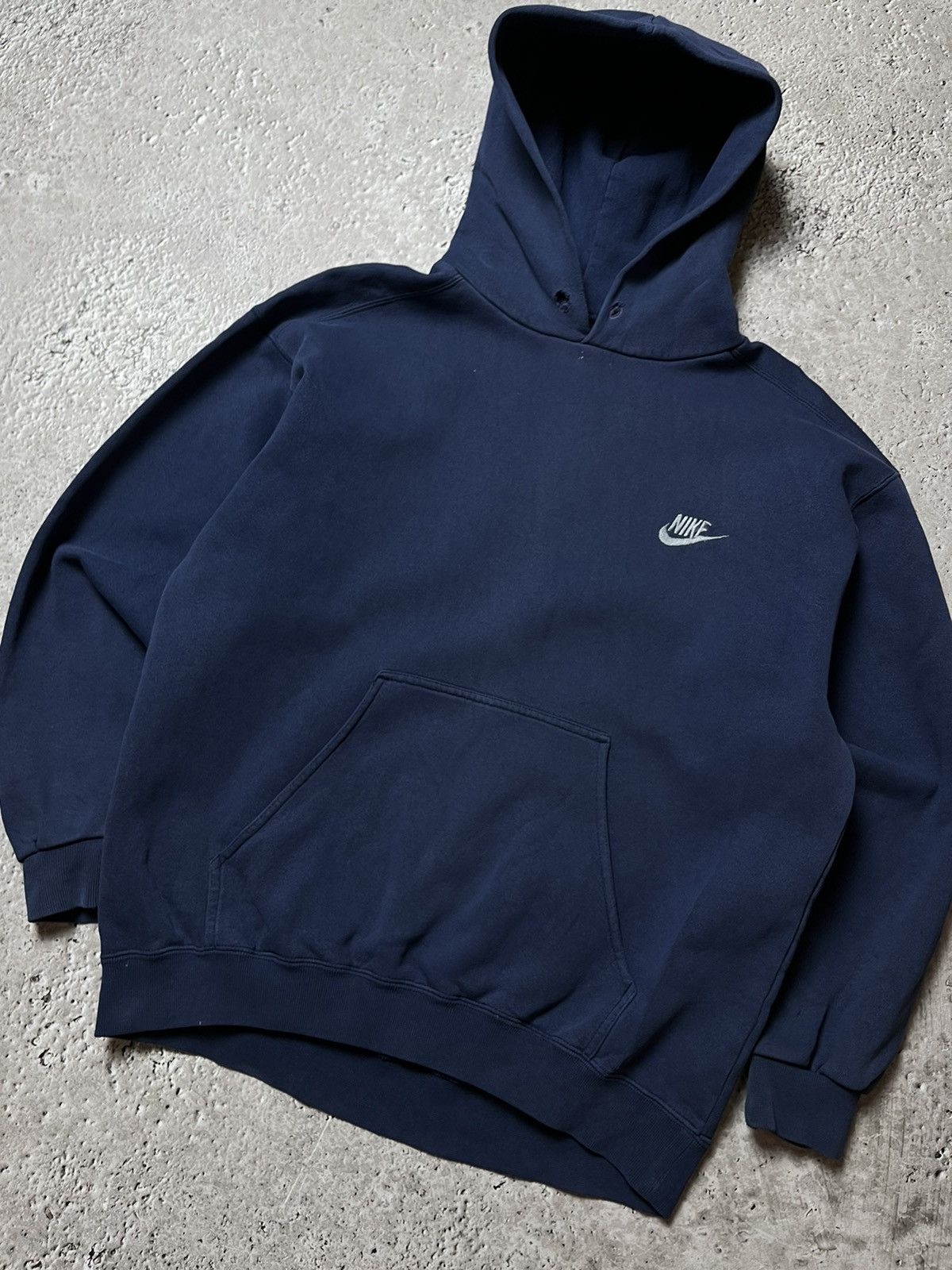 Nike × Vintage Nike Vintage Y2K Fade Black Hoodie Sweatshirt Drill Size US M / EU 48-50 / 2 - 3 Thumbnail