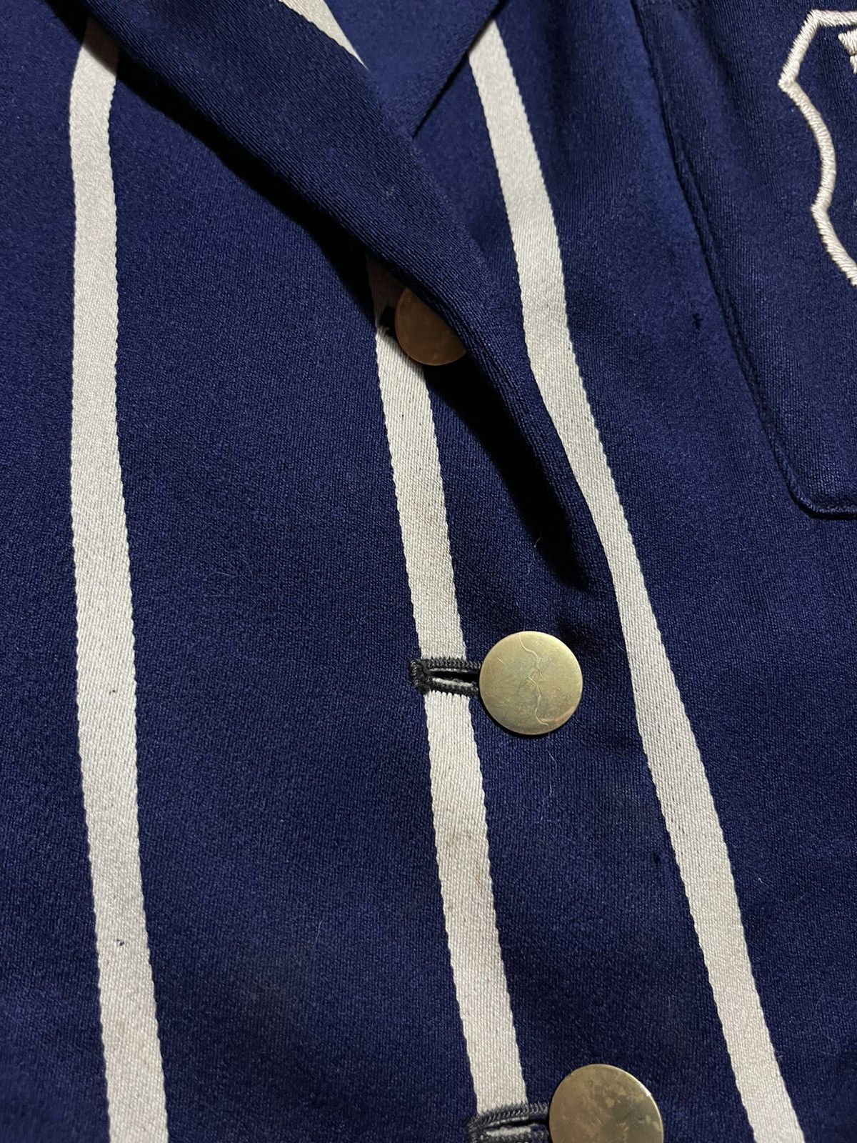 Japanese Brand × Vintage Vintage Striped School Blazer Leycott York UK with Crest Size S / US 4 / IT 40 - 4 Thumbnail