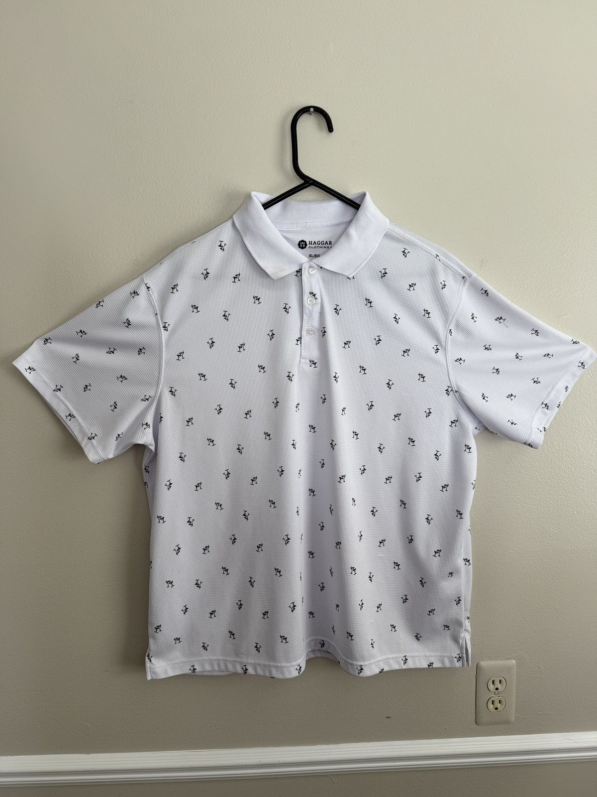 Haggar Haggar White Polo (New, Barely Worn) Size US XL / EU 56 / 4 - 1 Thumbnail