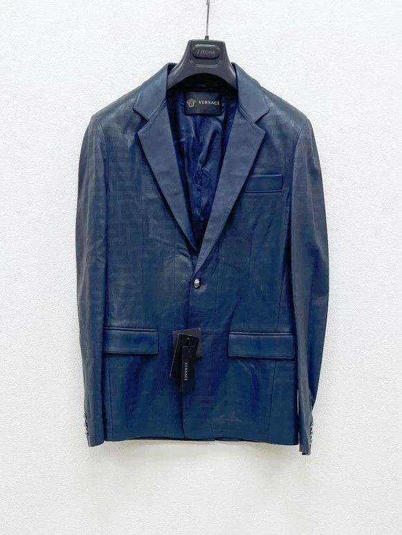 Versace Versace Medusa Leather Blazer Jacket Size US S / EU 44-46 / 1 - 1 Thumbnail