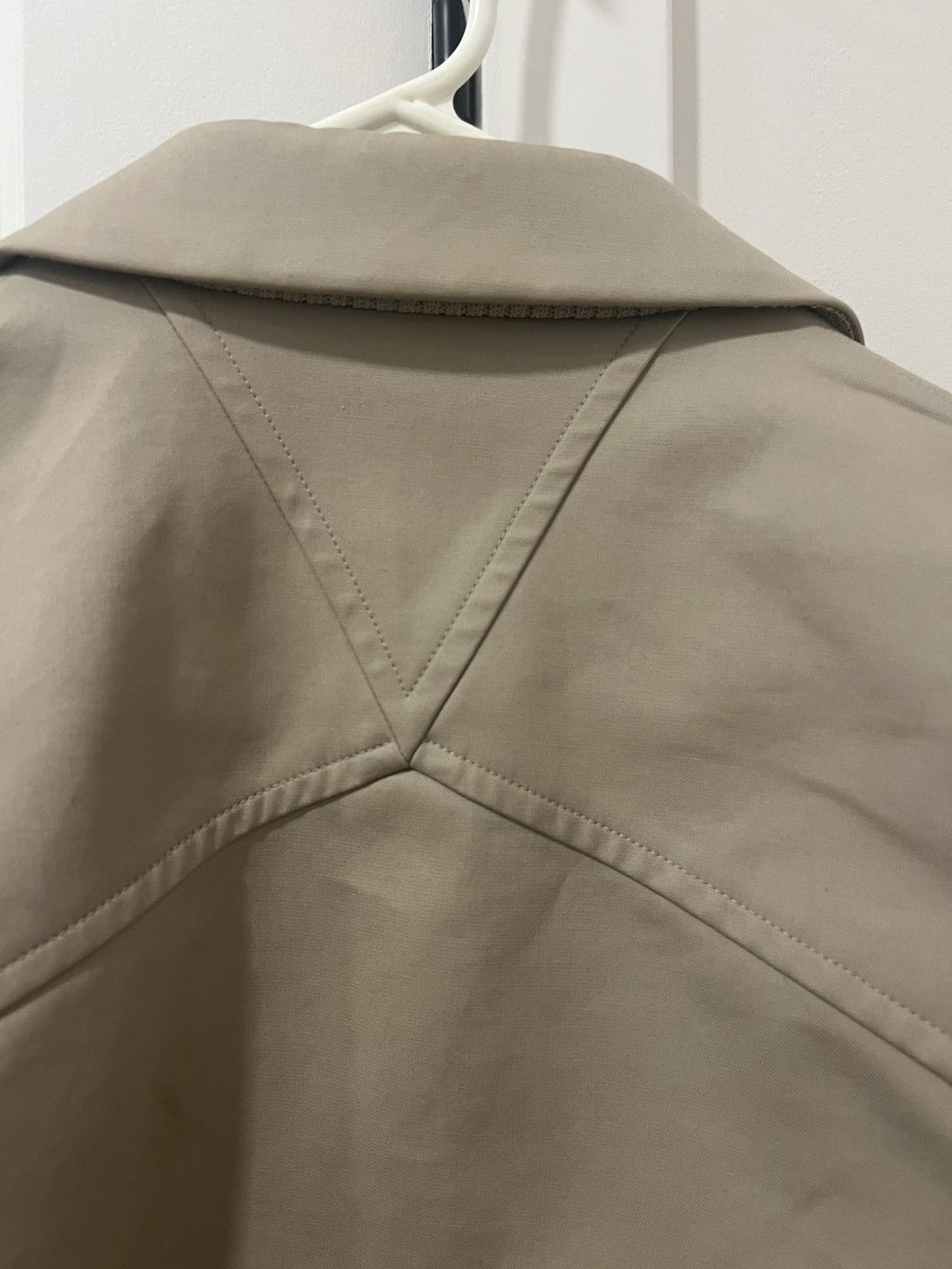 Bottega Veneta Bottega Veneta Cropped Khaki Double Breasted Blazer Size 40S - 6 Thumbnail