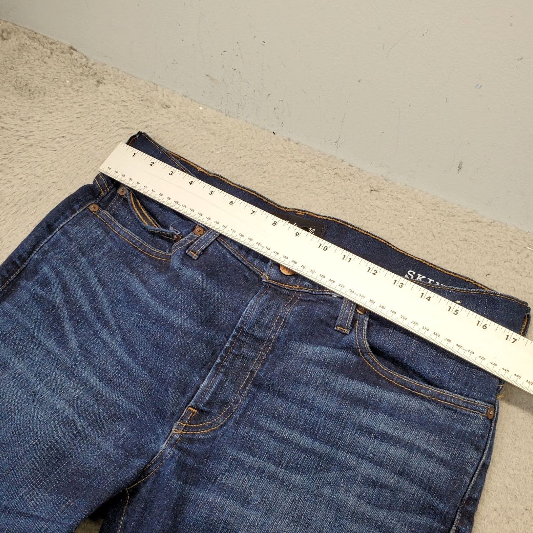 Madewell Madewell Mens Navy Denim Skinny Jeans 36x32 Slim Stretch Mid Rise 5-Pocket Jeans Size US 36 / EU 52 - 5 Thumbnail