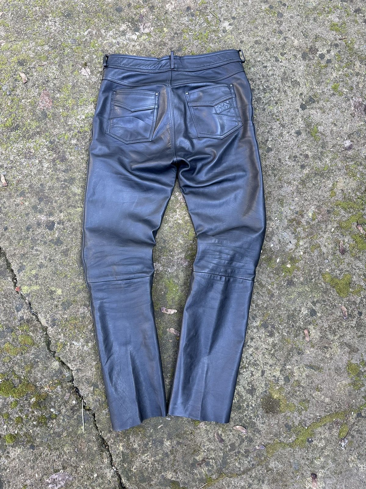 Genuine Leather × Leather × Vintage Vintage Japanese style y2k leather pants Size US 35 - 1 Thumbnail