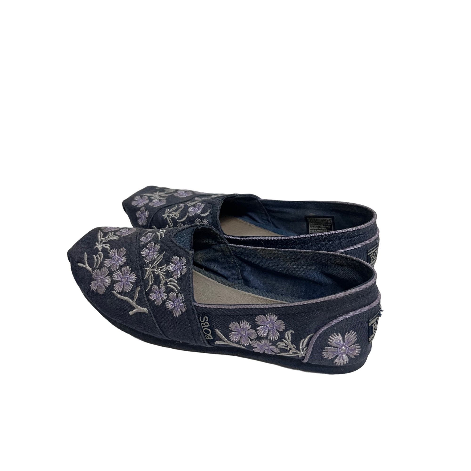 SKECHERS Skechers Bobs Womens Blue Floral Canvas Shoes US 7.5 Slip On Size US 7.5 / IT 37.5 - 5 Thumbnail