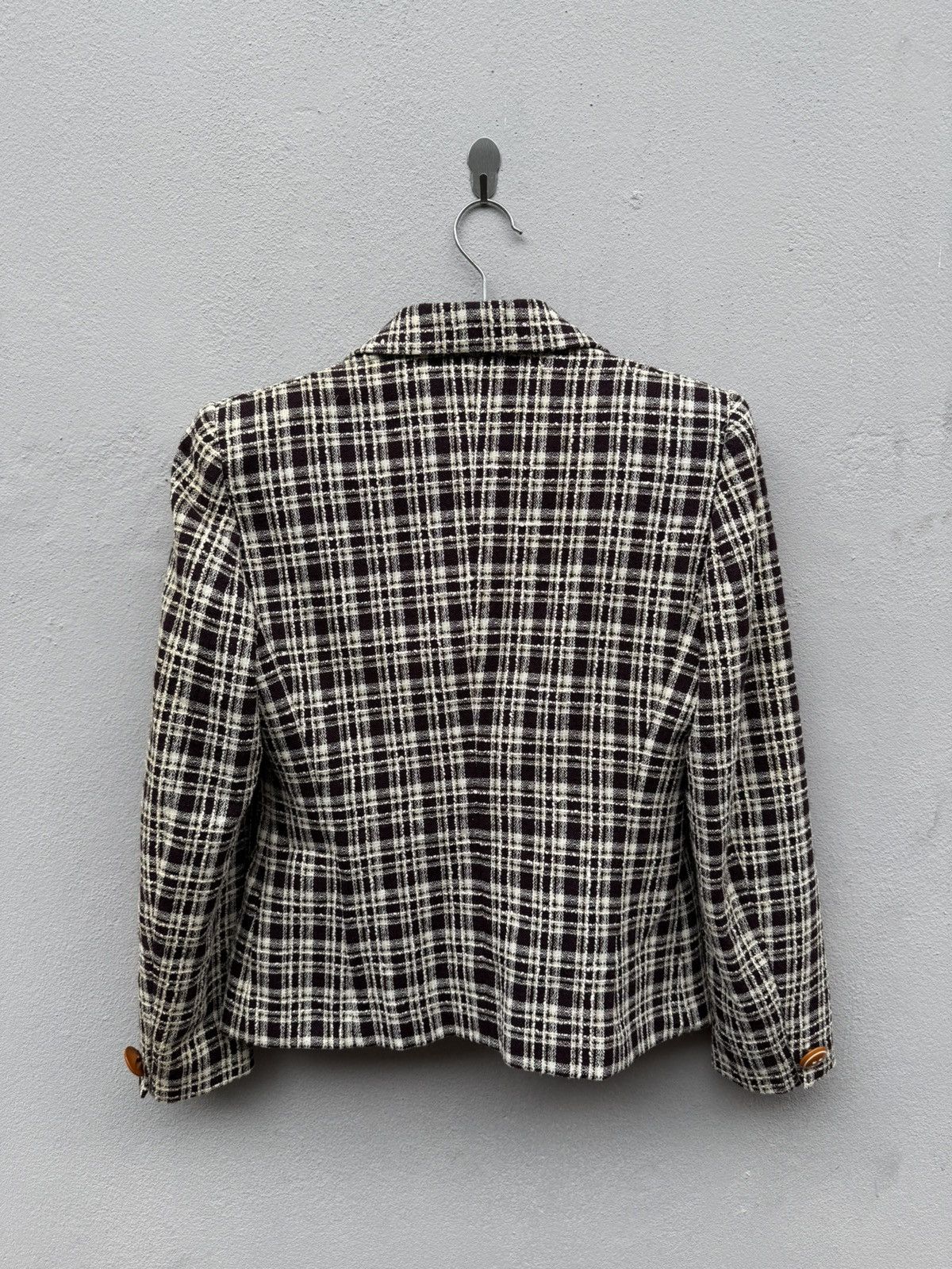 Valentino VALENTINO Double Collar Tweed Dice 🎲 Button Blazer Jacket Size M / US 6-8 / IT 42-44 - 9 Thumbnail