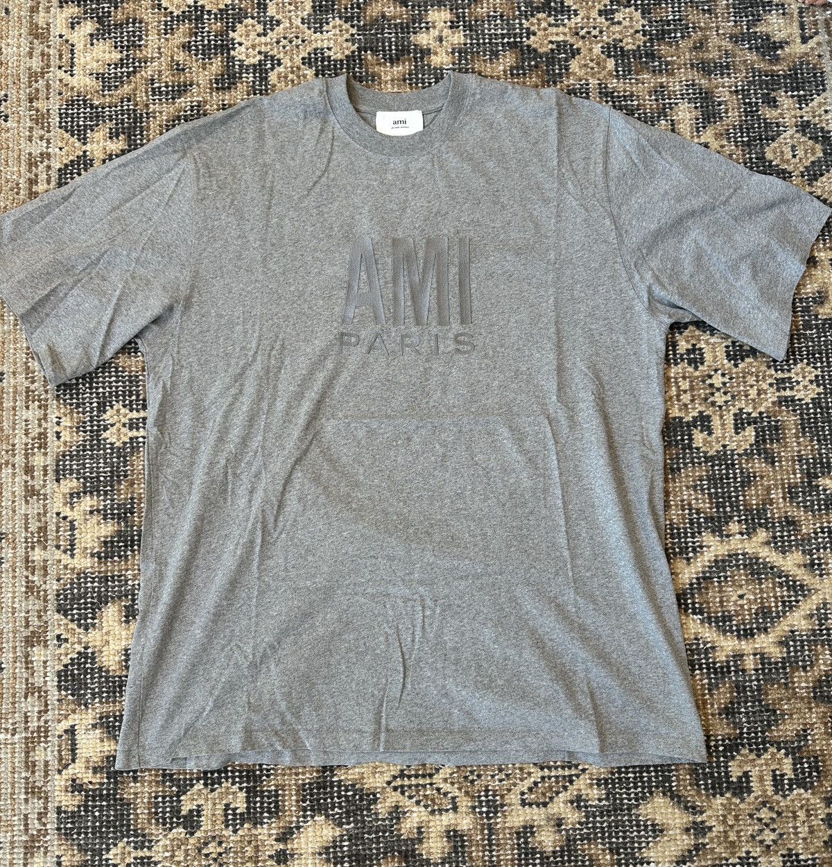 AMI AMI Oversized Embroidered Logo Tee Size US L / EU 52-54 / 3 - 1 Thumbnail