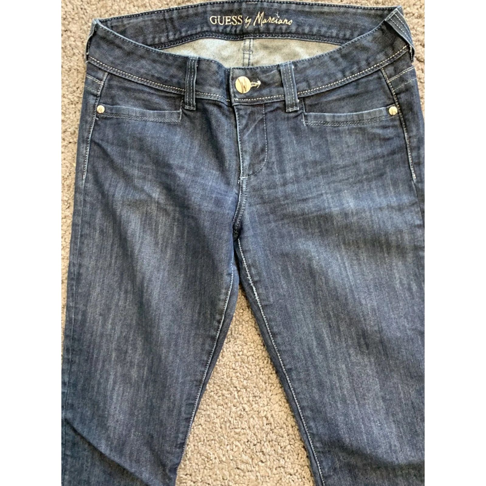 Guess GUESS By Marciano Jeans Womens Skinny 29 Dark Wash USA Made Slim Fit Denim Size 29" - 5 Thumbnail