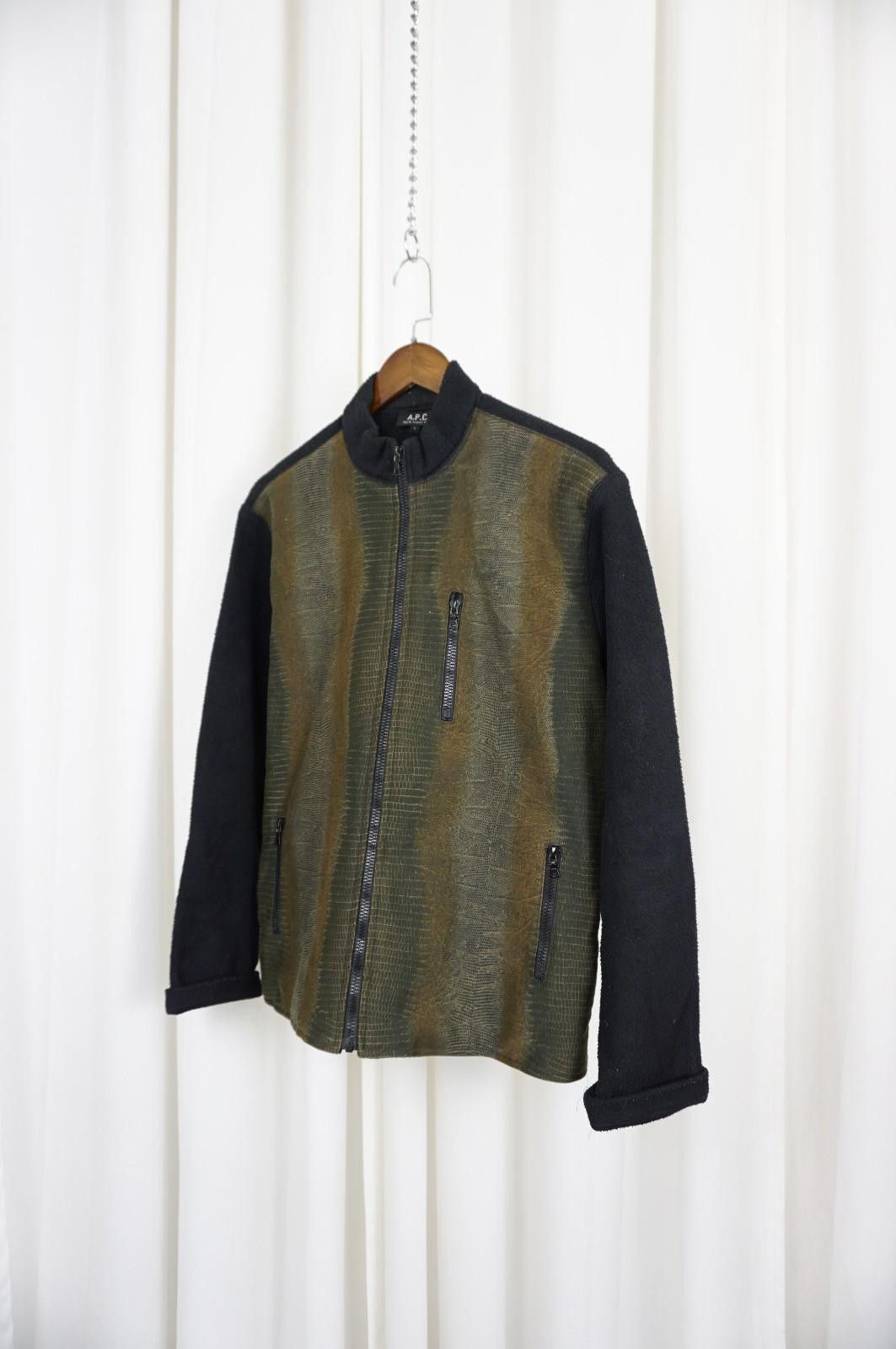 A.P.C. A.P.C. Mens Wool Contrast Zip Jacket c.2000–2003 Size M / US 6-8 / IT 42-44 - 4 Thumbnail