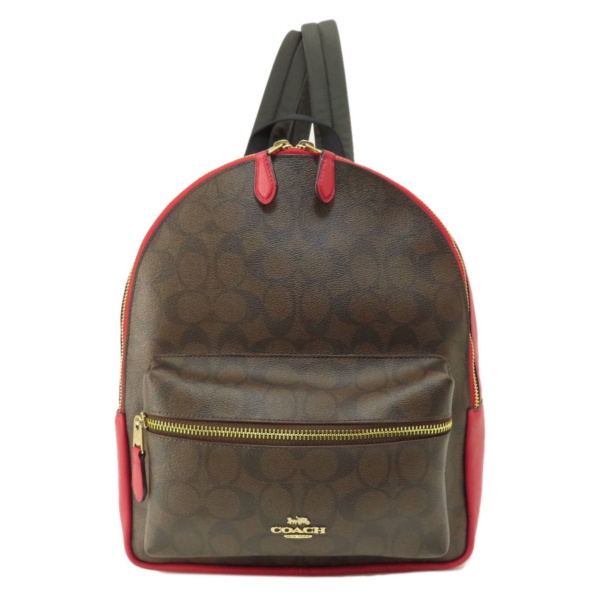 image of Coach F32200 Signature Backpack/daypack Pvc Women's Coach in Brown