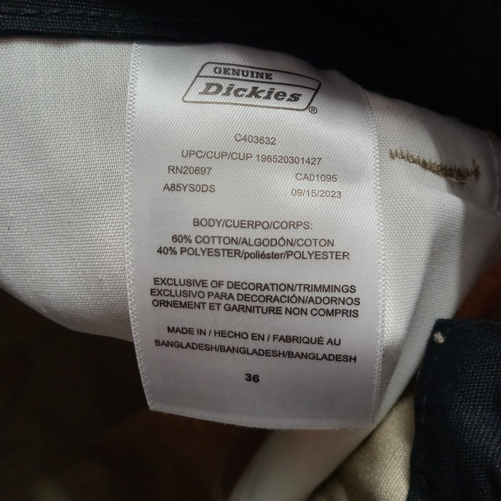 Dickies Dickies Cargo Shorts Men's 36 Beige Relaxed Fit 11" Inseam Size US 36 / EU 52 - 2 Thumbnail