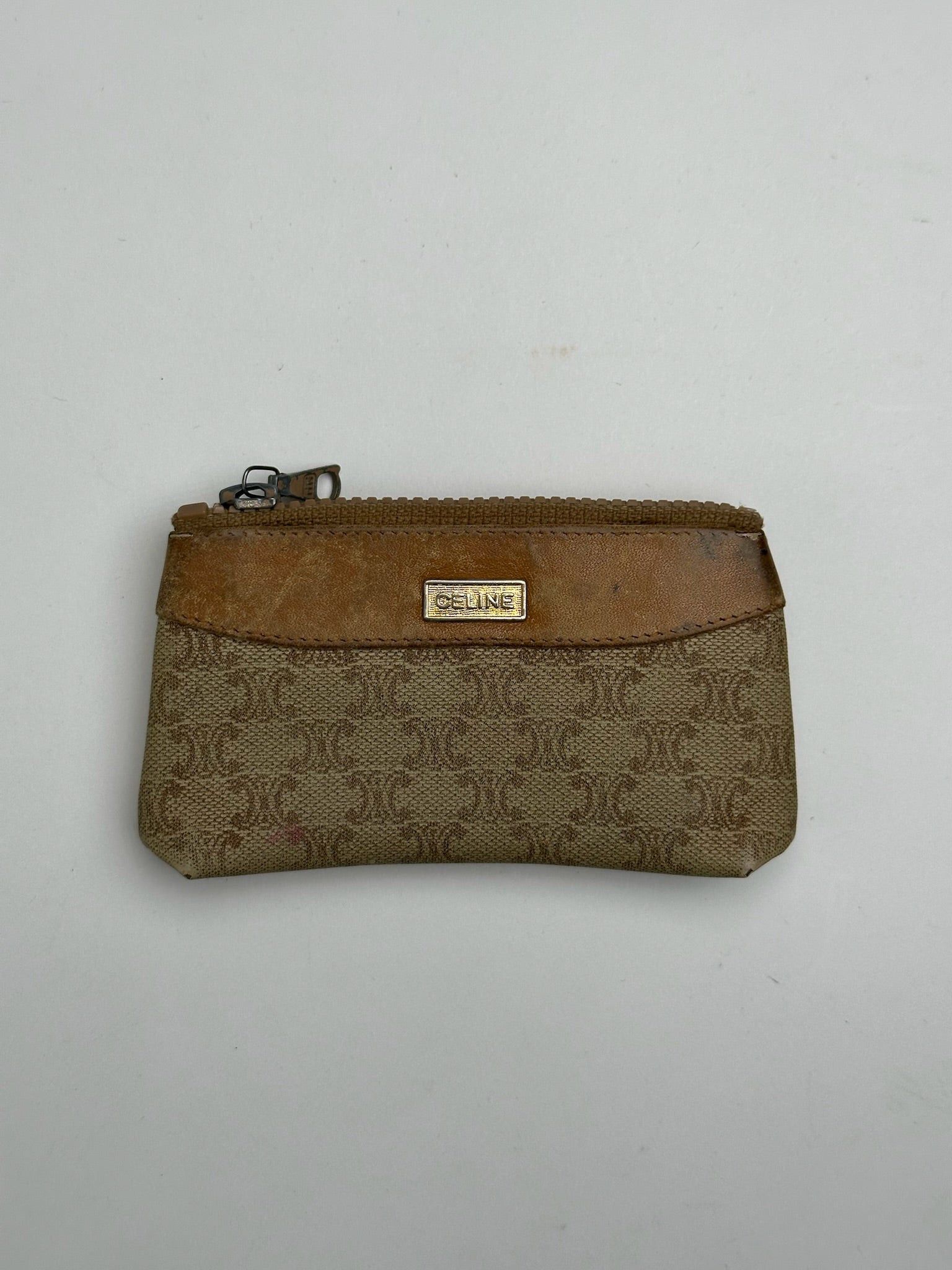 Celine Vintage Paris Leather Case / Card Holder Beige Size ONE SIZE - 1 Thumbnail