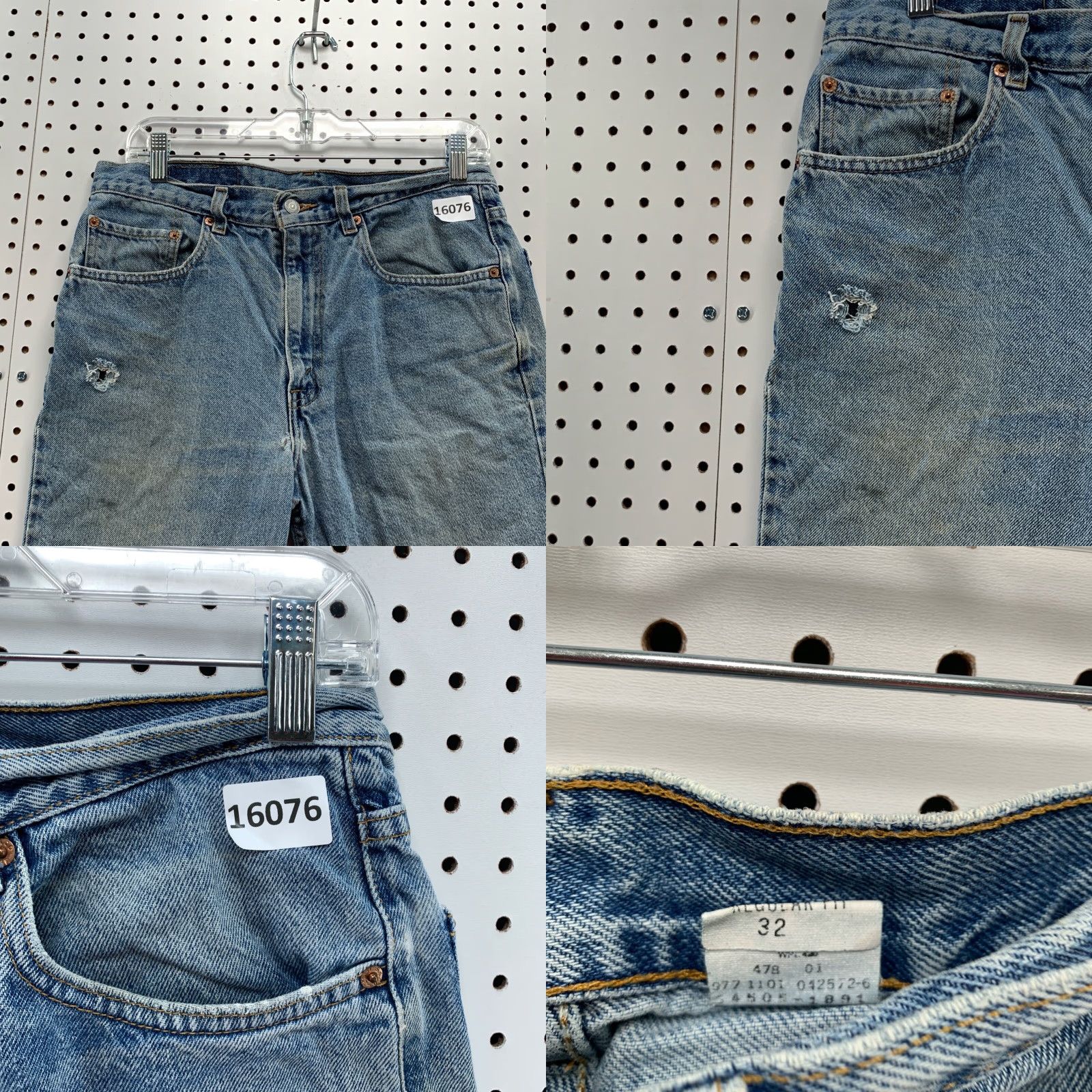 Levi's VINTAGE Levi's 505 Denim Shorts 90s Blue Regular Fit Adult 31 Inseam Mens Size US 31 - 8 Thumbnail