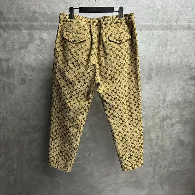 Gucci Gucci The latest brown full-print pattern logo drawstring s Size US 36 / EU 52 - 2 Thumbnail