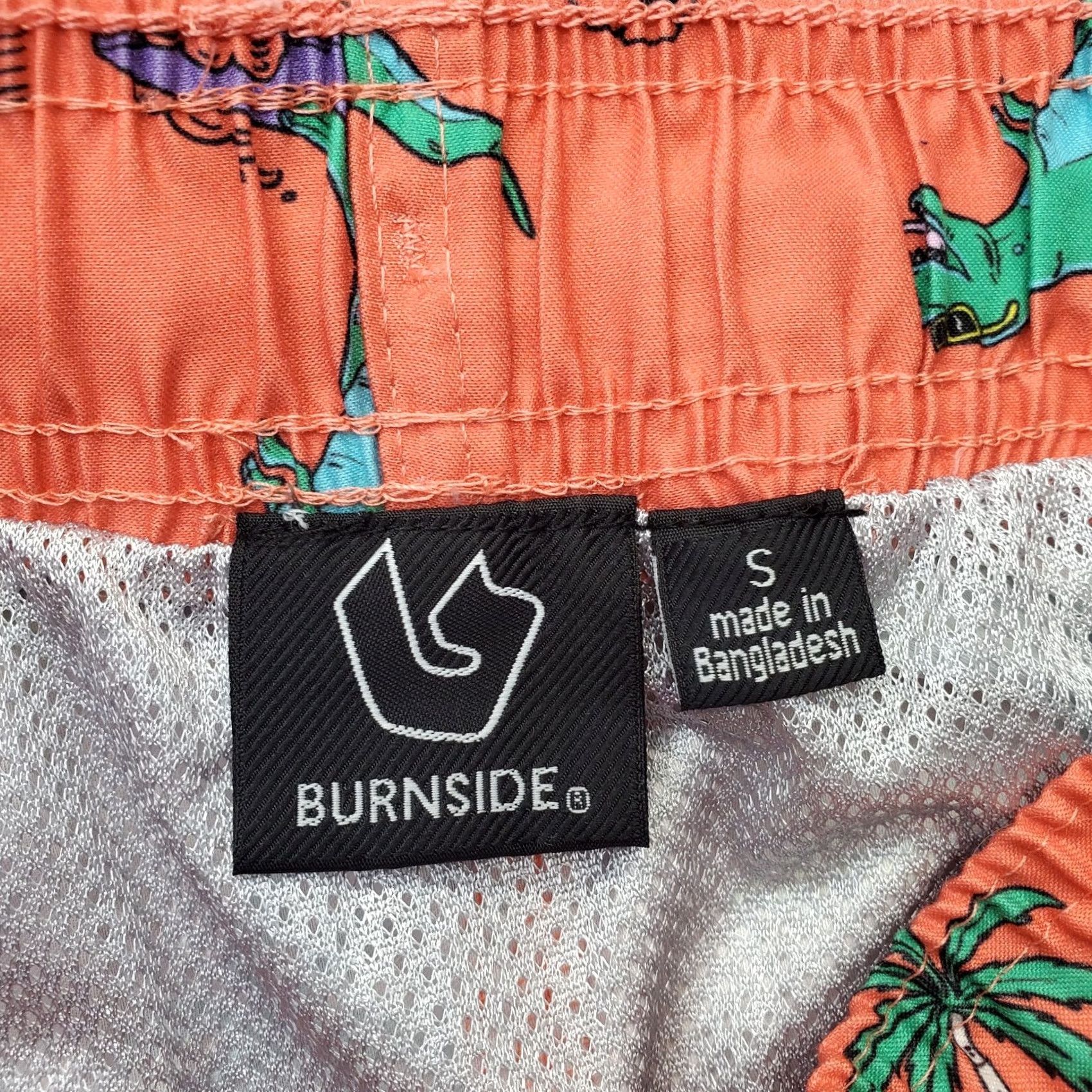 Burnside Burnside Mens Bottom S Mens Swim Trunk Shorts Dinosaur Print Stretch Drawstring Multicolor Size US 29 - 6 Thumbnail