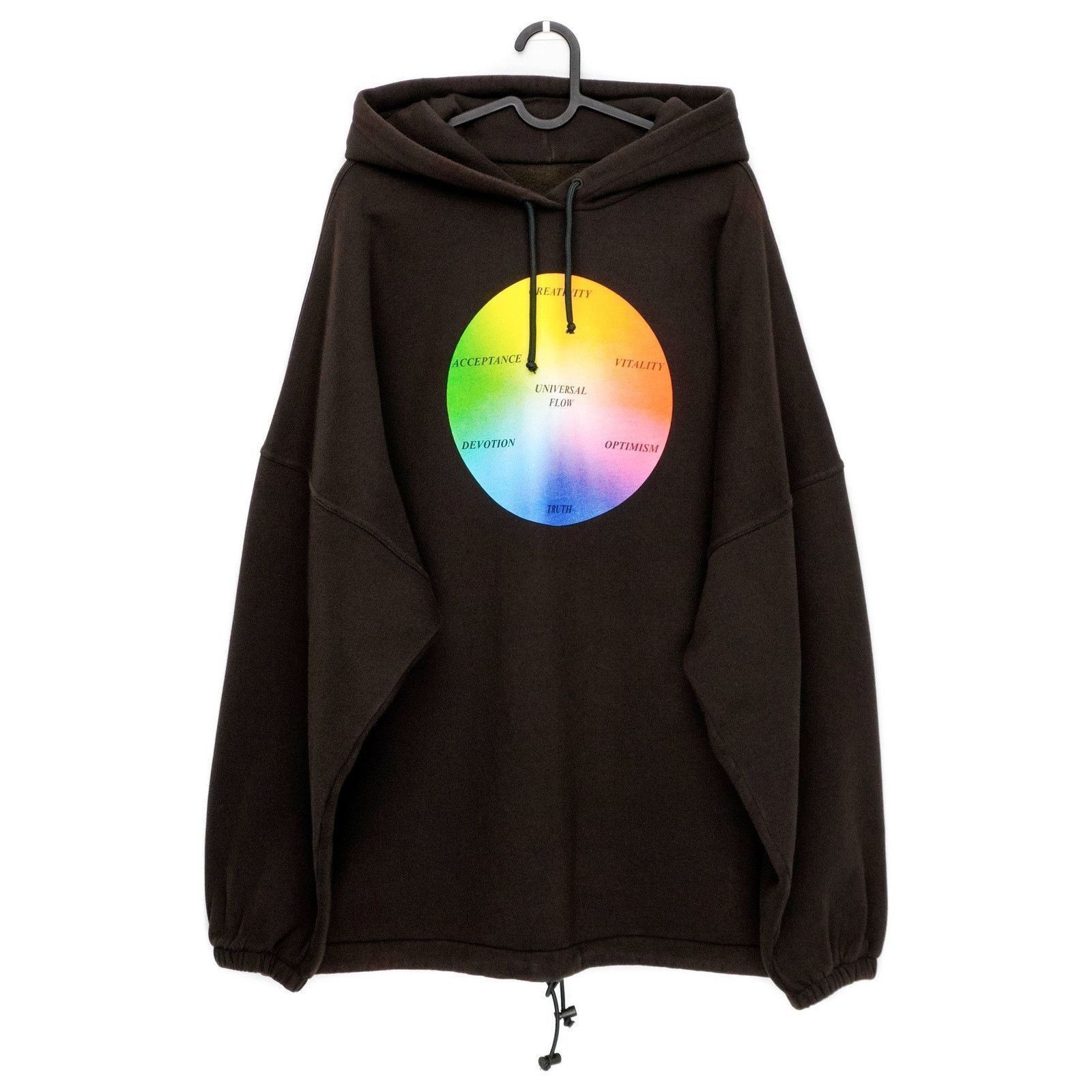 Balenciaga Universal Flow Back Logo Brown Sweatshirt Hoodie