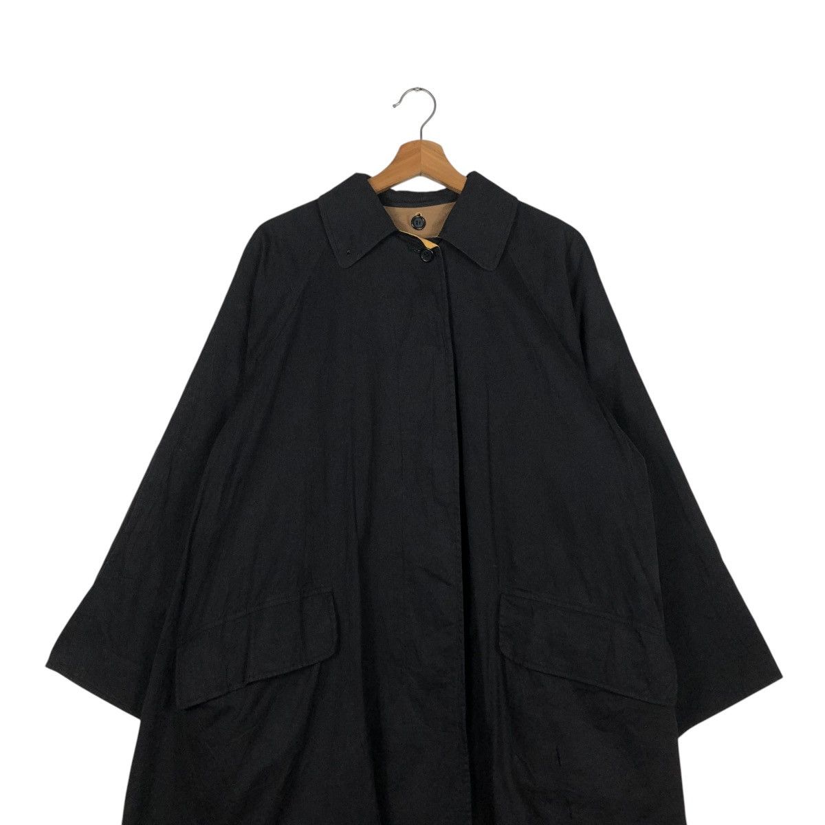 Burberry 🔥RICH BLACK VINTAGE WAX LONG JACKET BURBERRYS Size US M / EU 48-50 / 2 - 7 Thumbnail