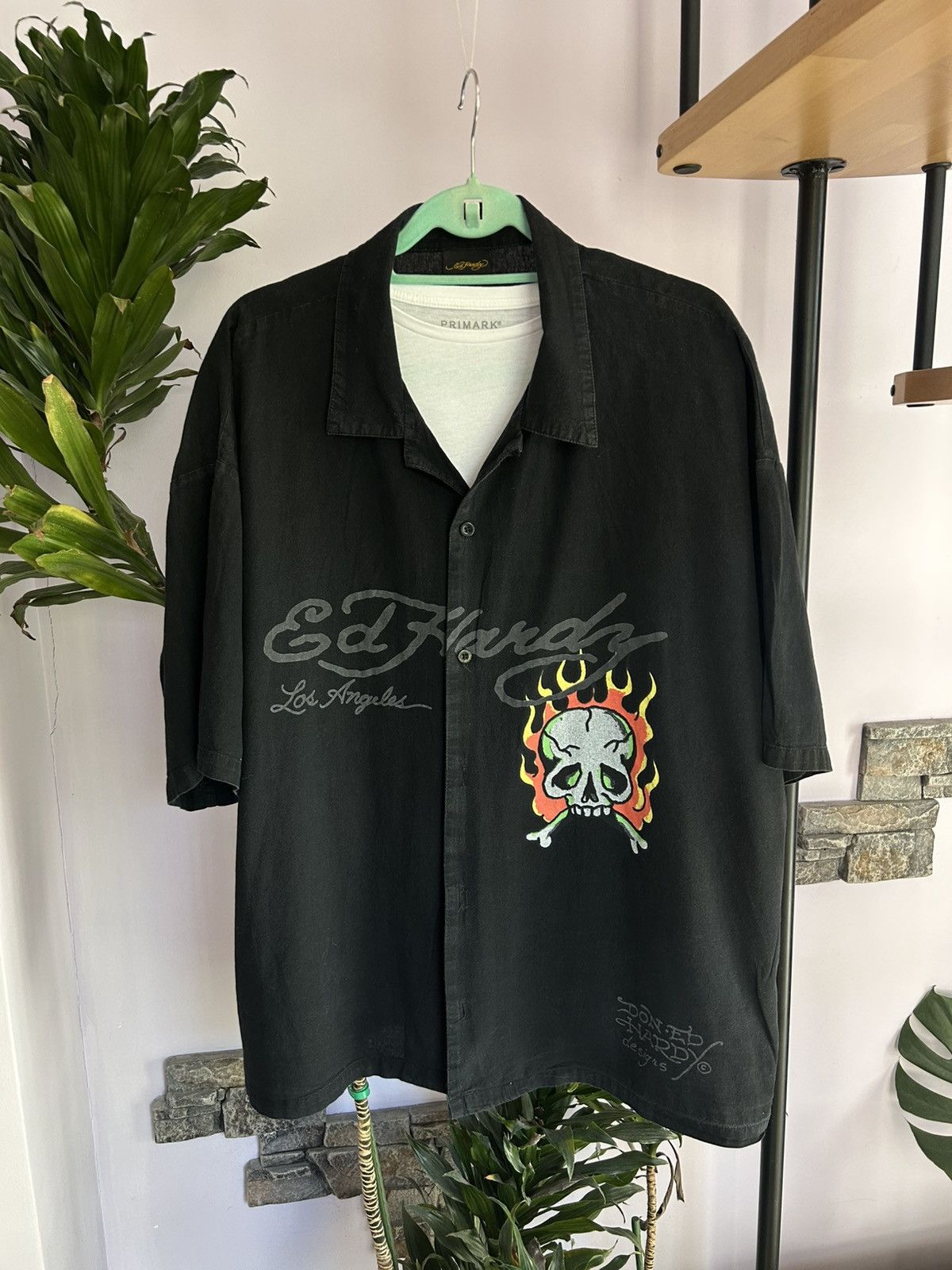 Ed Hardy Ed Hardy Christian Audigier Skull-flames Button Up Shirt Size US L / EU 52-54 / 3 - 1 Thumbnail